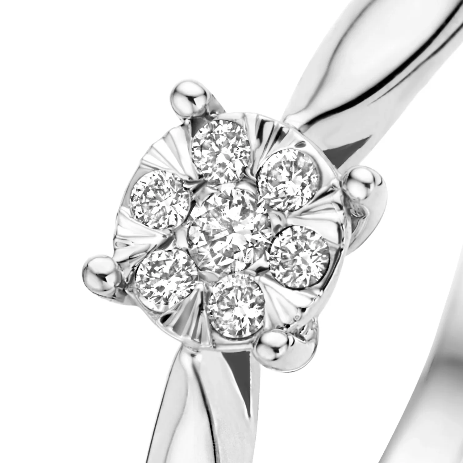 Fashion De la Paix Hanaé 14 karaat witgouden ring met diamant 0.14 karaat Witgouden Ringen | Ringen Met Steentjes