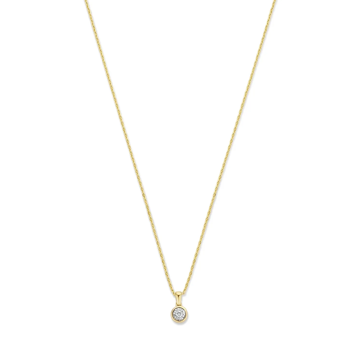 Discount De la Paix Inaya 14 karaat gouden collier met diamant 0.03 karaat Diamanten Colliers