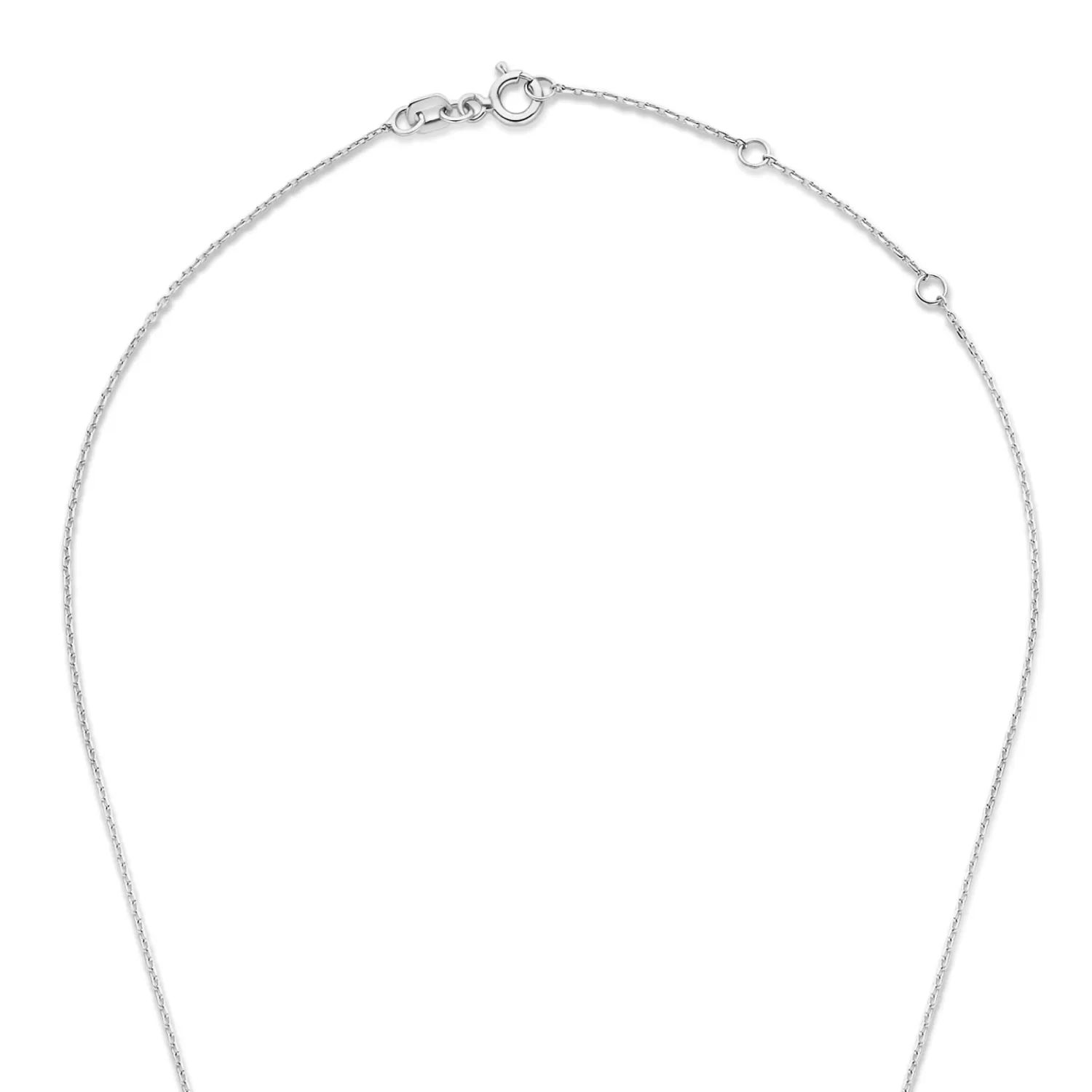 Fashion De la Paix Inaya 14 karaat witgouden collier met diamant 0.03 karaat Witgouden Colliers | Diamanten Colliers