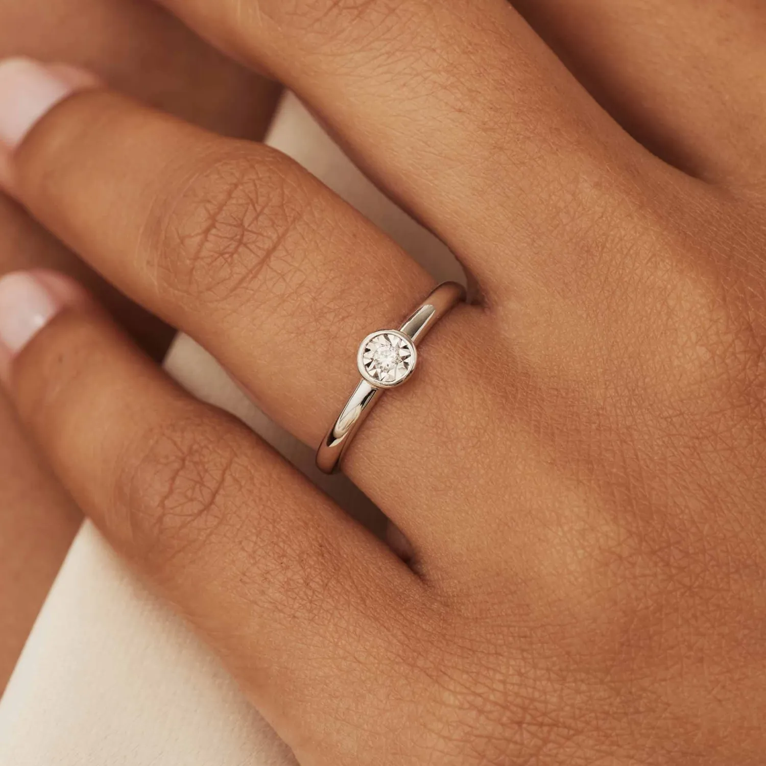 Best Sale De la Paix Inaya 14 karaat witgouden ring met diamant 0.03 karaat Witgouden Ringen | Diamanten Ringen