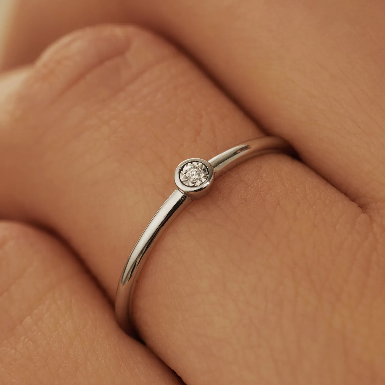 Best De la Paix Inaya 14 karaat witgouden ring met diamant 0.01 karaat Witgouden Ringen | Diamanten Ringen