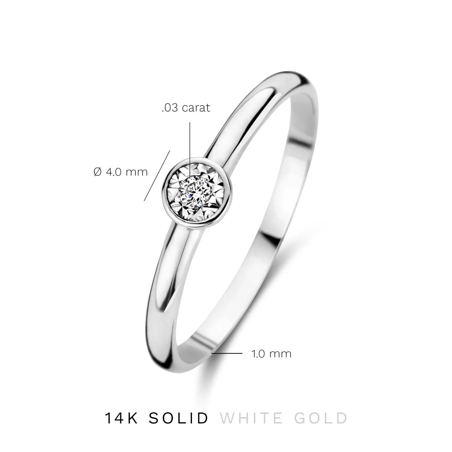Best Sale De la Paix Inaya 14 karaat witgouden ring met diamant 0.03 karaat Witgouden Ringen | Diamanten Ringen
