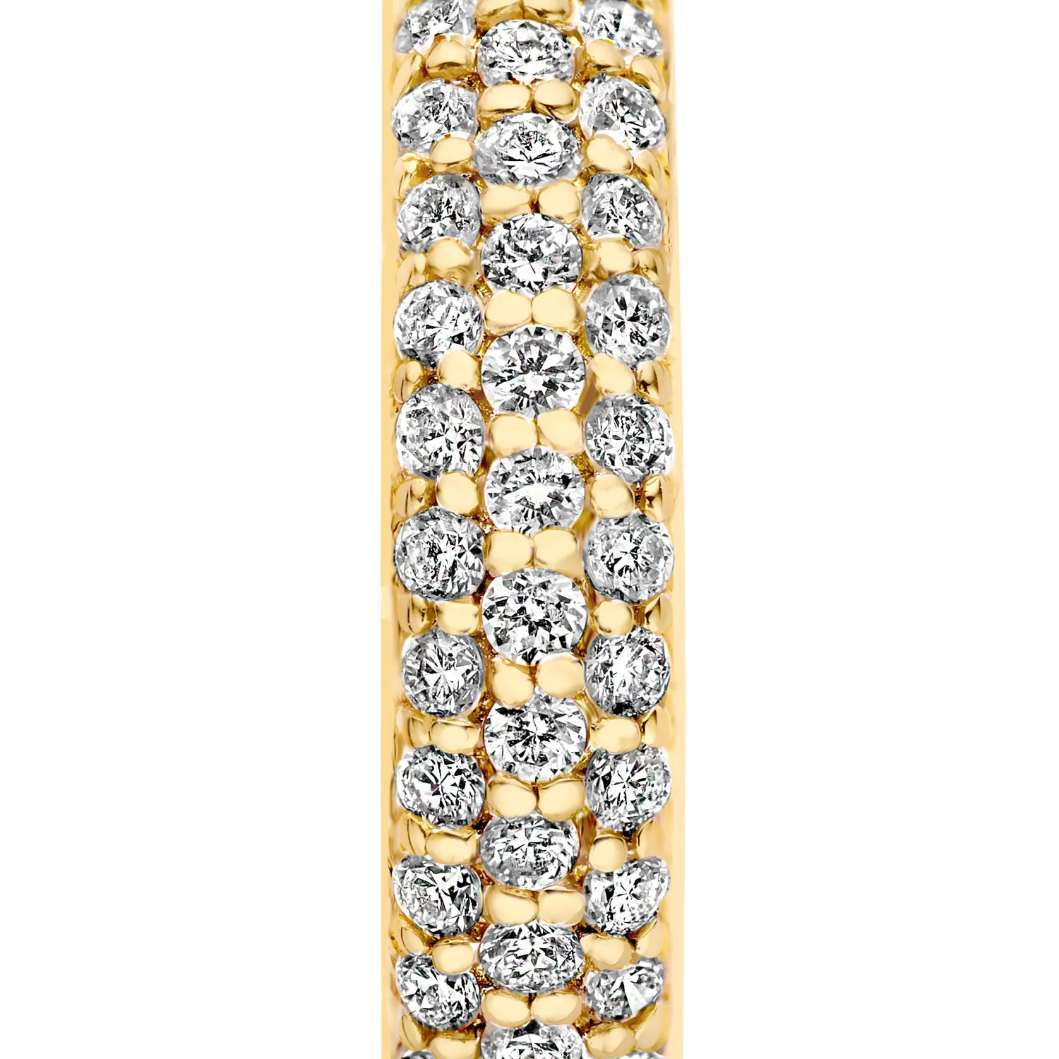 Hot De la Paix Laure 14 karaat gouden creolen met diamant 0.25 karaat Creolen | Diamanten Oorbellen