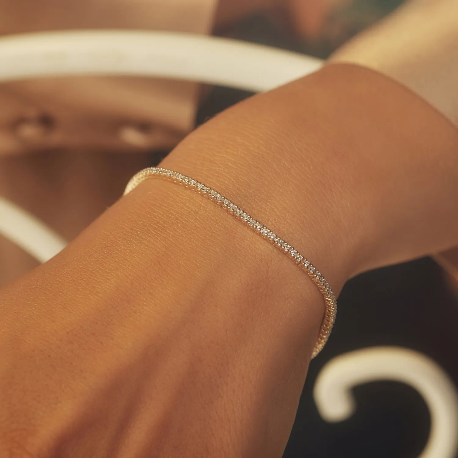 Outlet De la Paix Madeline 14 karaat gouden tennis armband met diamant 1.08 karaat Diamanten Armbanden