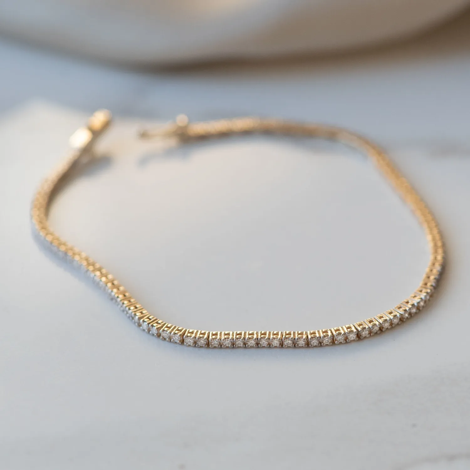 Outlet De la Paix Madeline 14 karaat gouden tennis armband met diamant 1.08 karaat Diamanten Armbanden