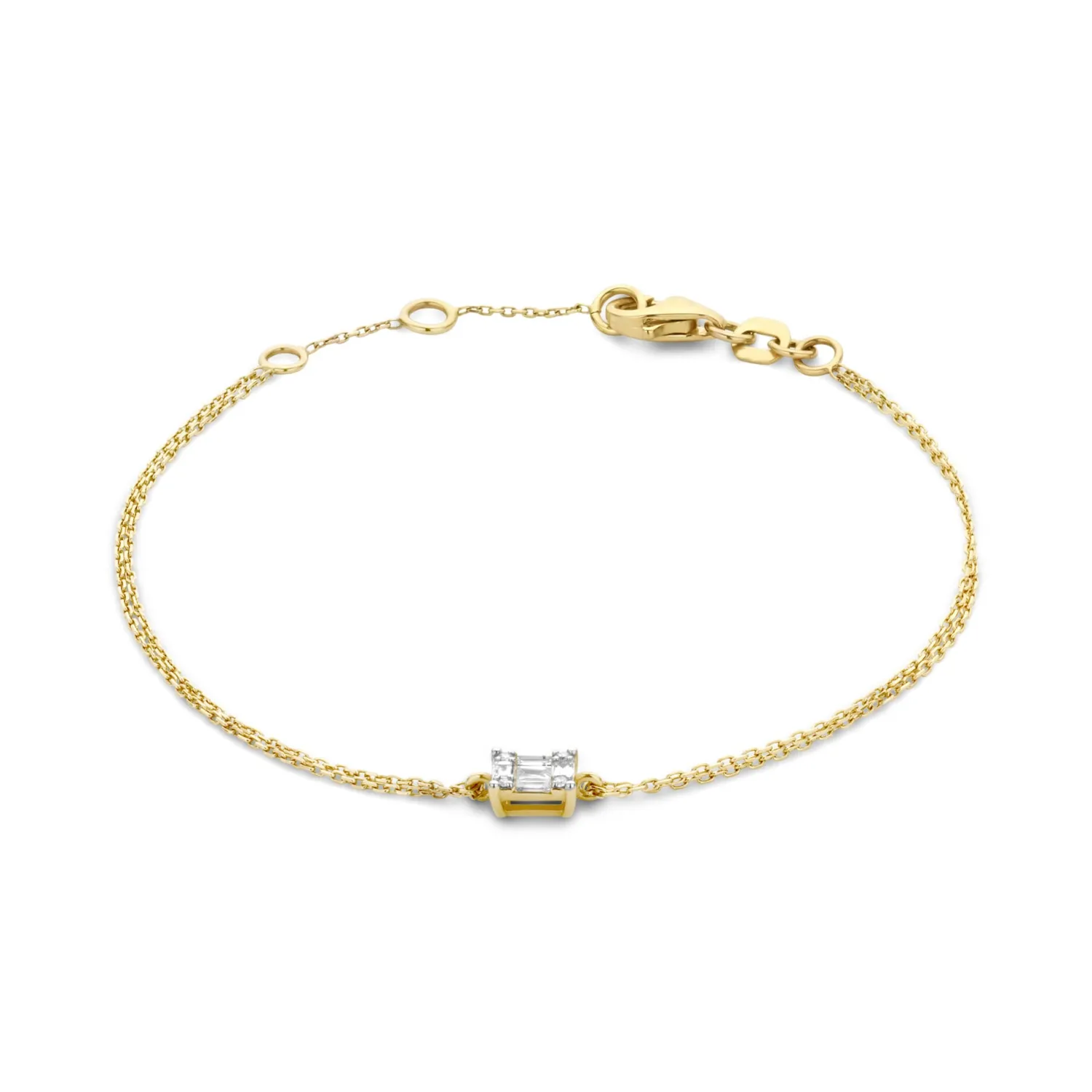 Best De la Paix Maxime 14 karaat gouden armband met diamant 0.10 karaat Diamanten Armbanden