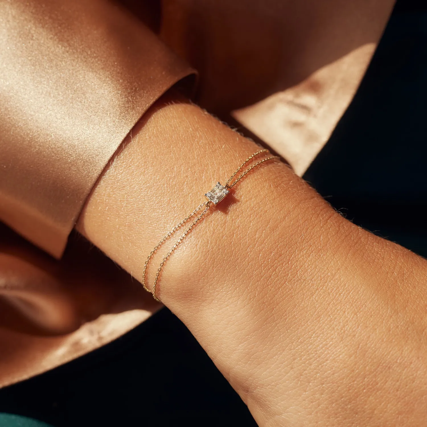 Best De la Paix Maxime 14 karaat gouden armband met diamant 0.10 karaat Diamanten Armbanden