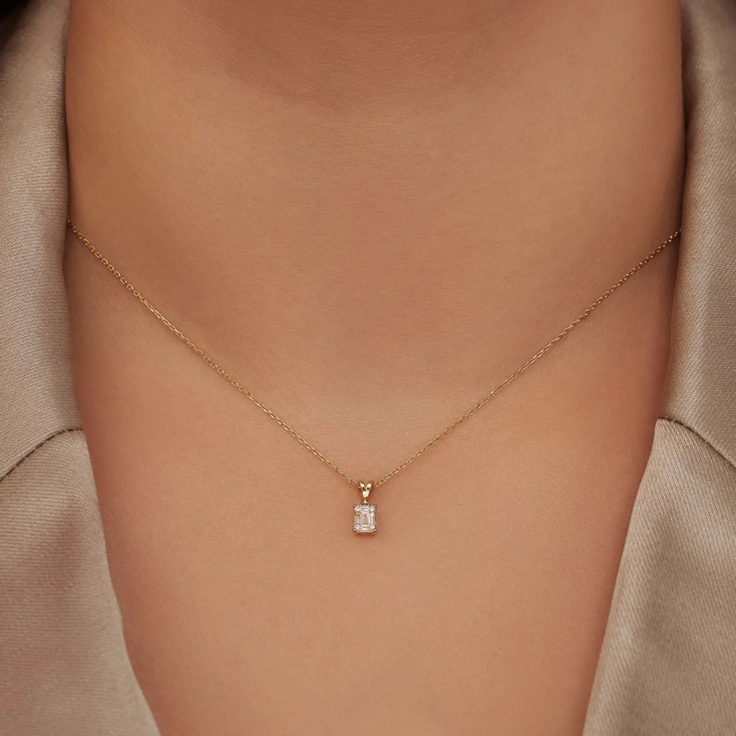 Flash Sale De la Paix Maxime 14 karaat gouden collier met diamant 0.11 karaat Diamanten Colliers