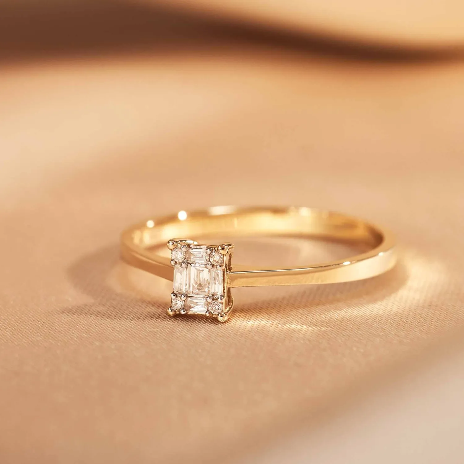 Fashion De la Paix Maxime 14 karaat gouden ring met diamant 0.10 karaat Diamanten Ringen | Diamanten Ringen