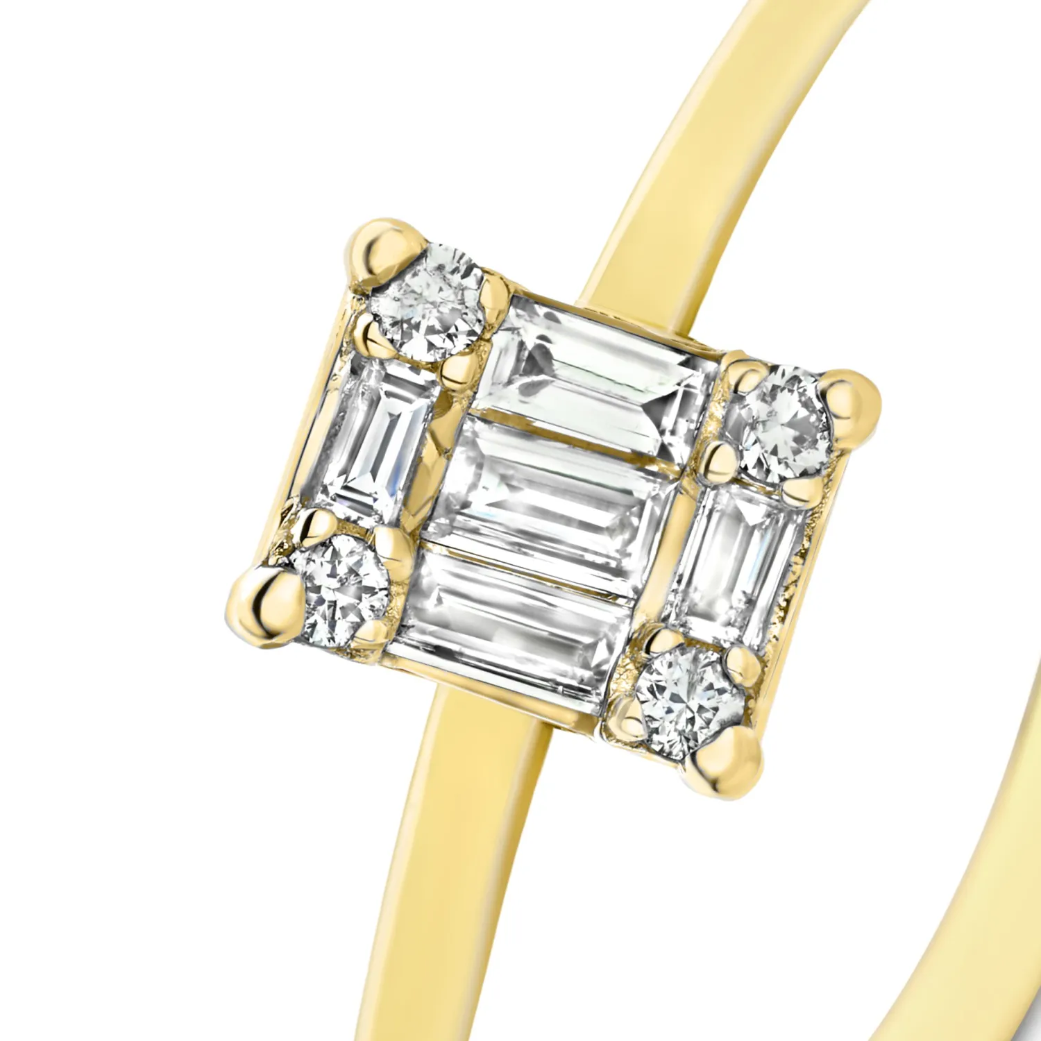 Fashion De la Paix Maxime 14 karaat gouden ring met diamant 0.10 karaat Diamanten Ringen | Diamanten Ringen