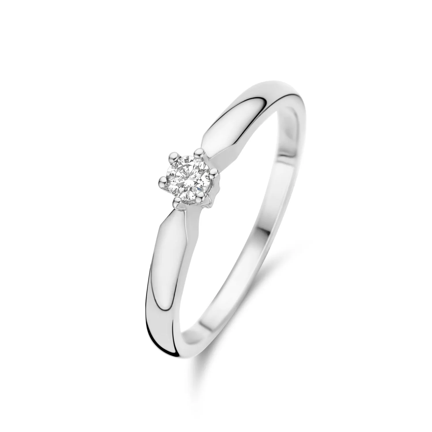 Cheap De la Paix Sybil 14 karaat witgouden ring met diamant 0.10 karaat Witgouden Ringen | Ringen Met Steentjes