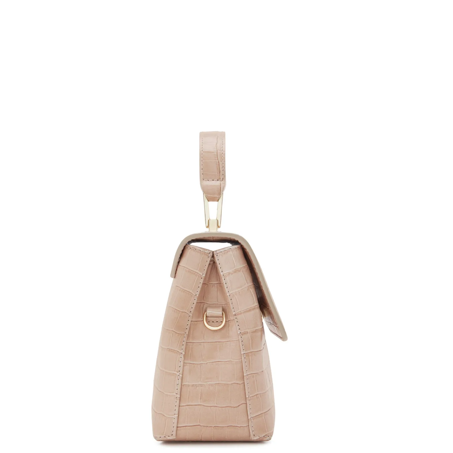 Discount Femme Forte Heline croco beige leren handtas van kalfsleer Handtassen | Crossbody Tassen