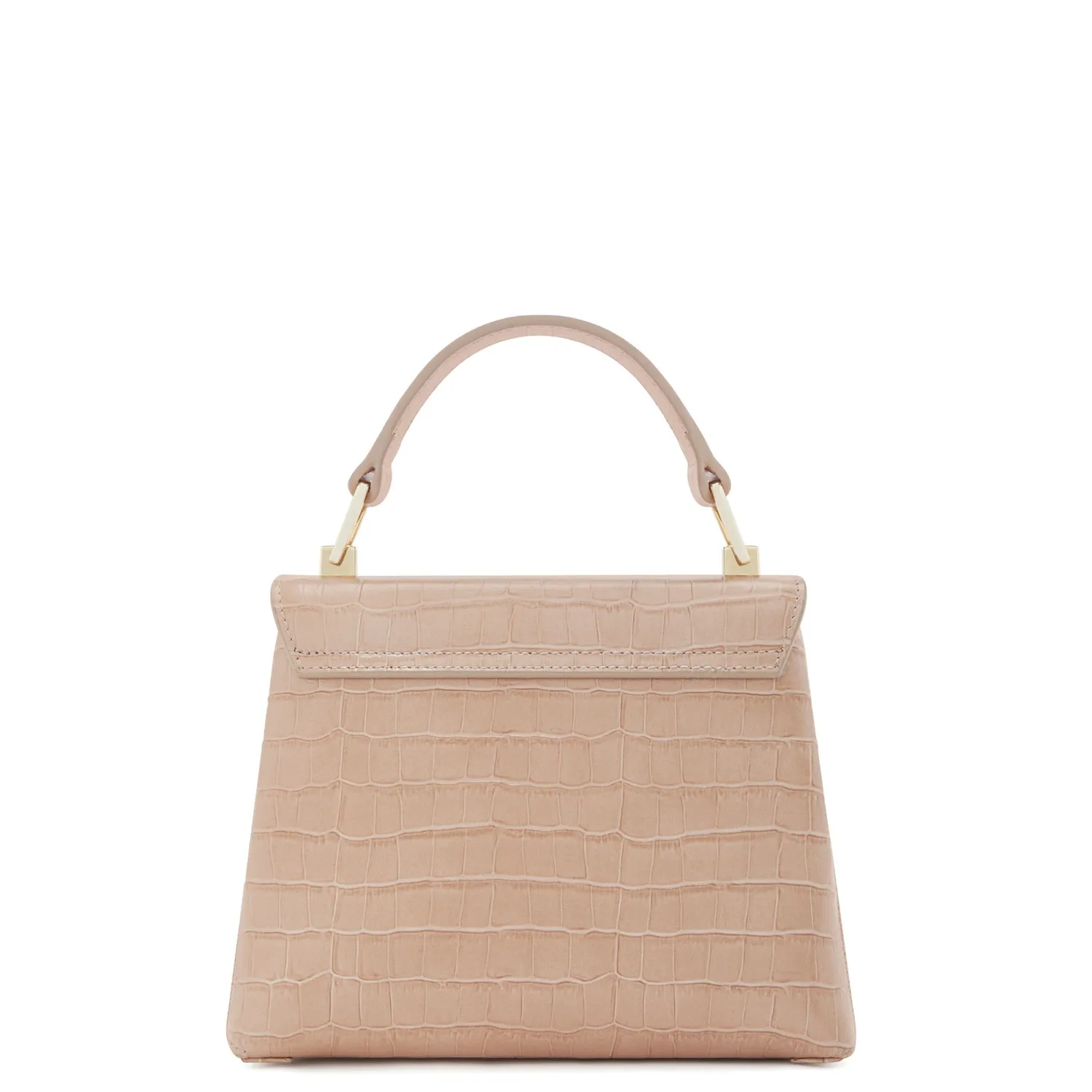 Discount Femme Forte Heline croco beige leren handtas van kalfsleer Handtassen | Crossbody Tassen