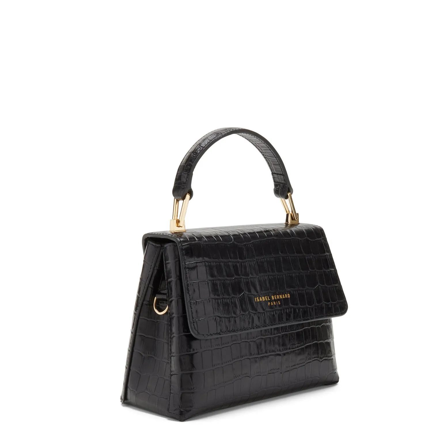 Best Sale Femme Forte Heline croco zwarte leren handtas van kalfsleer Handtassen | Crossbody Tassen