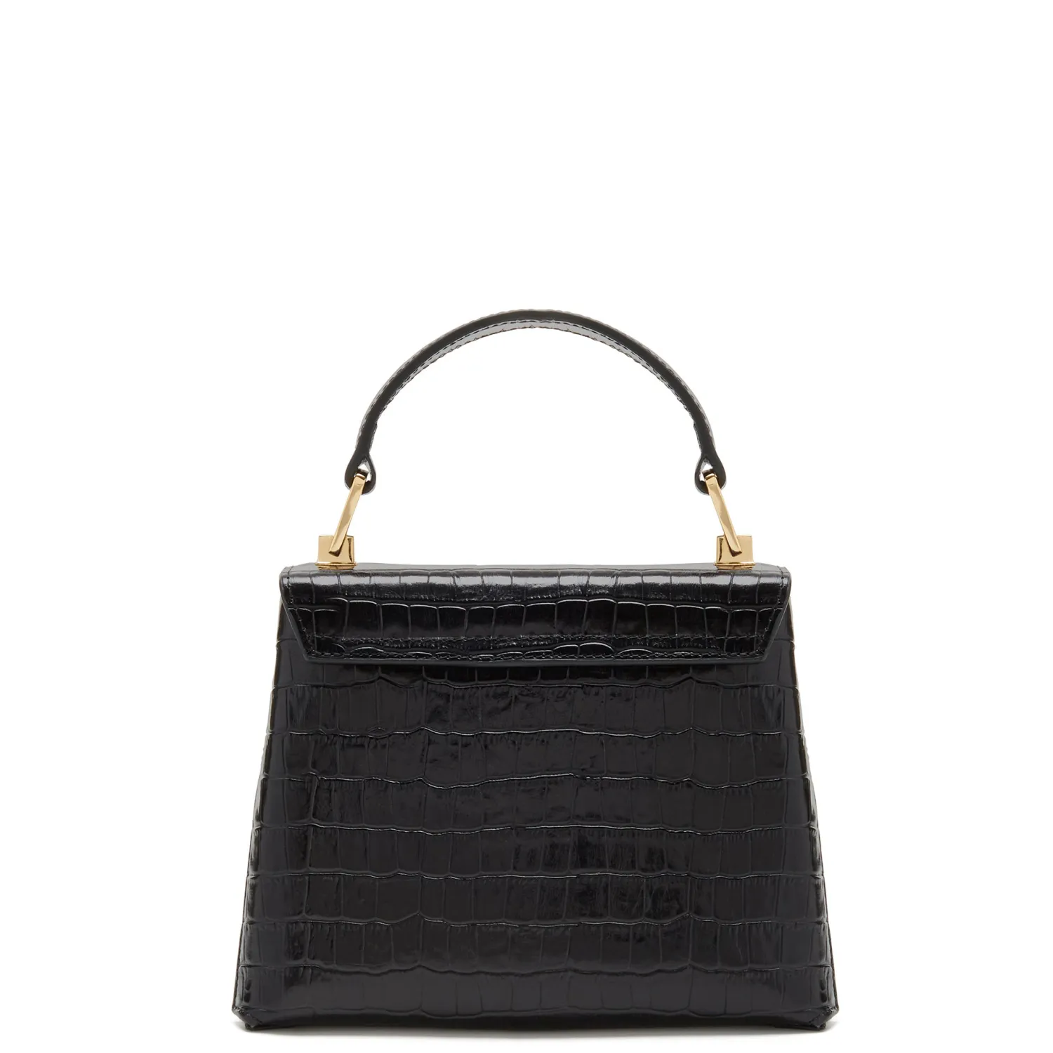 Best Sale Femme Forte Heline croco zwarte leren handtas van kalfsleer Handtassen | Crossbody Tassen