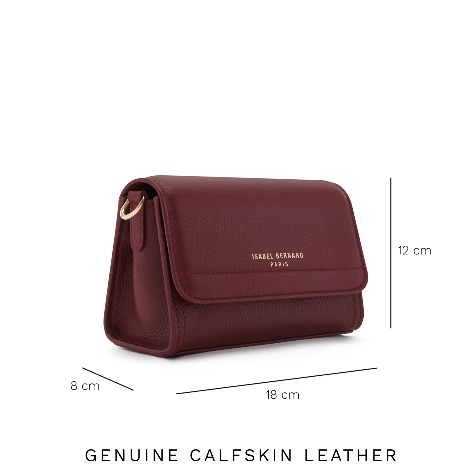 Store Femme Forte Kim bordeaux leren crossbody tas van kalfsleer Crossbody Tassen
