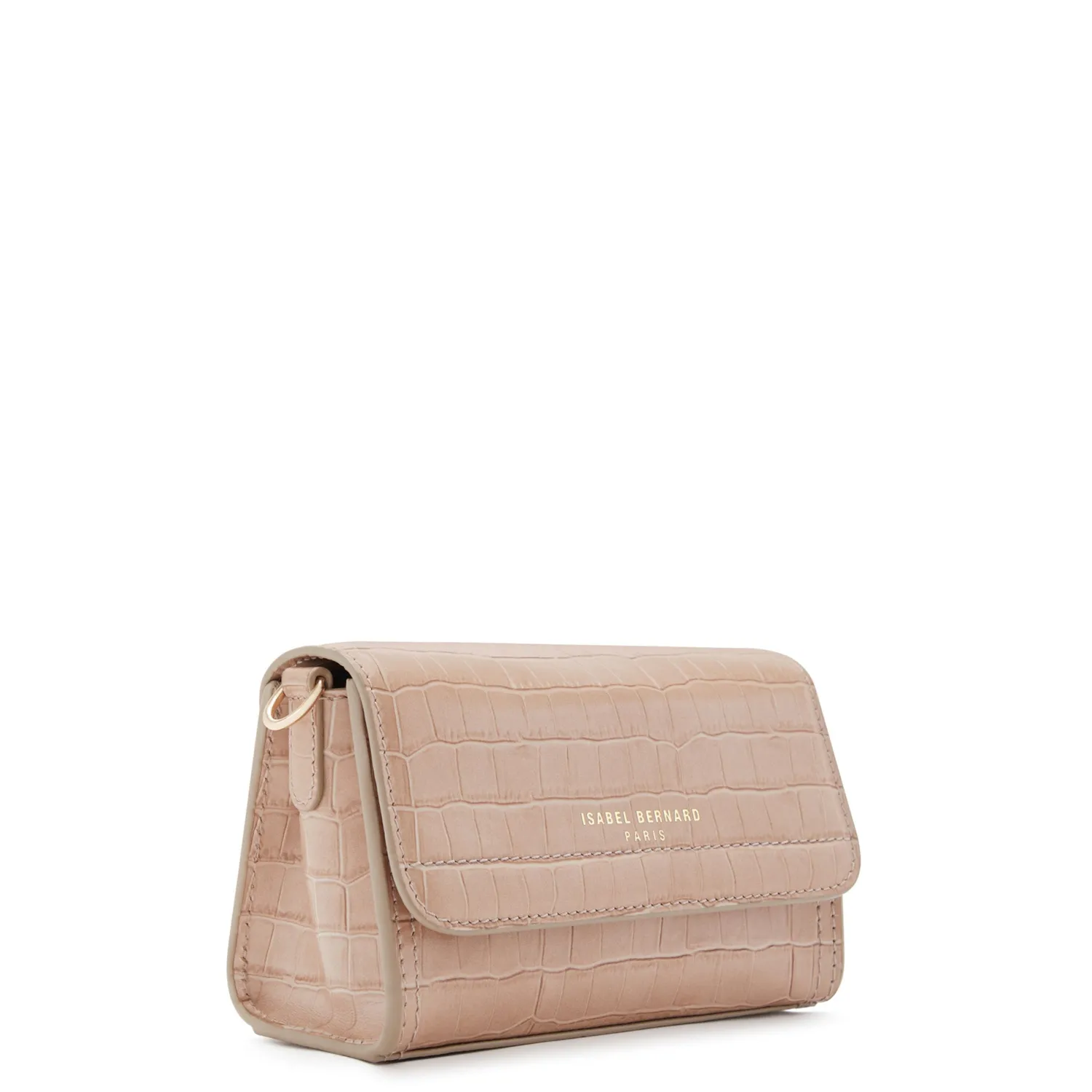 Store Femme Forte Kim croco beige leren crossbody tas van kalfsleer Crossbody Tassen