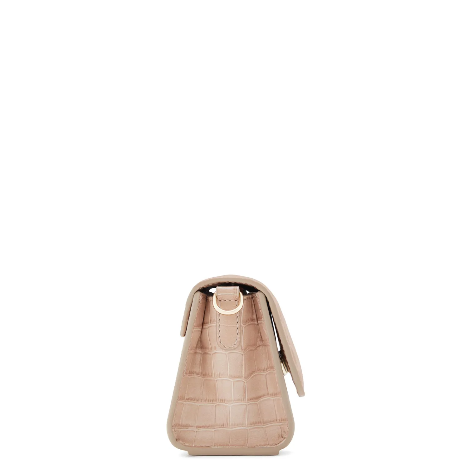 Store Femme Forte Kim croco beige leren crossbody tas van kalfsleer Crossbody Tassen