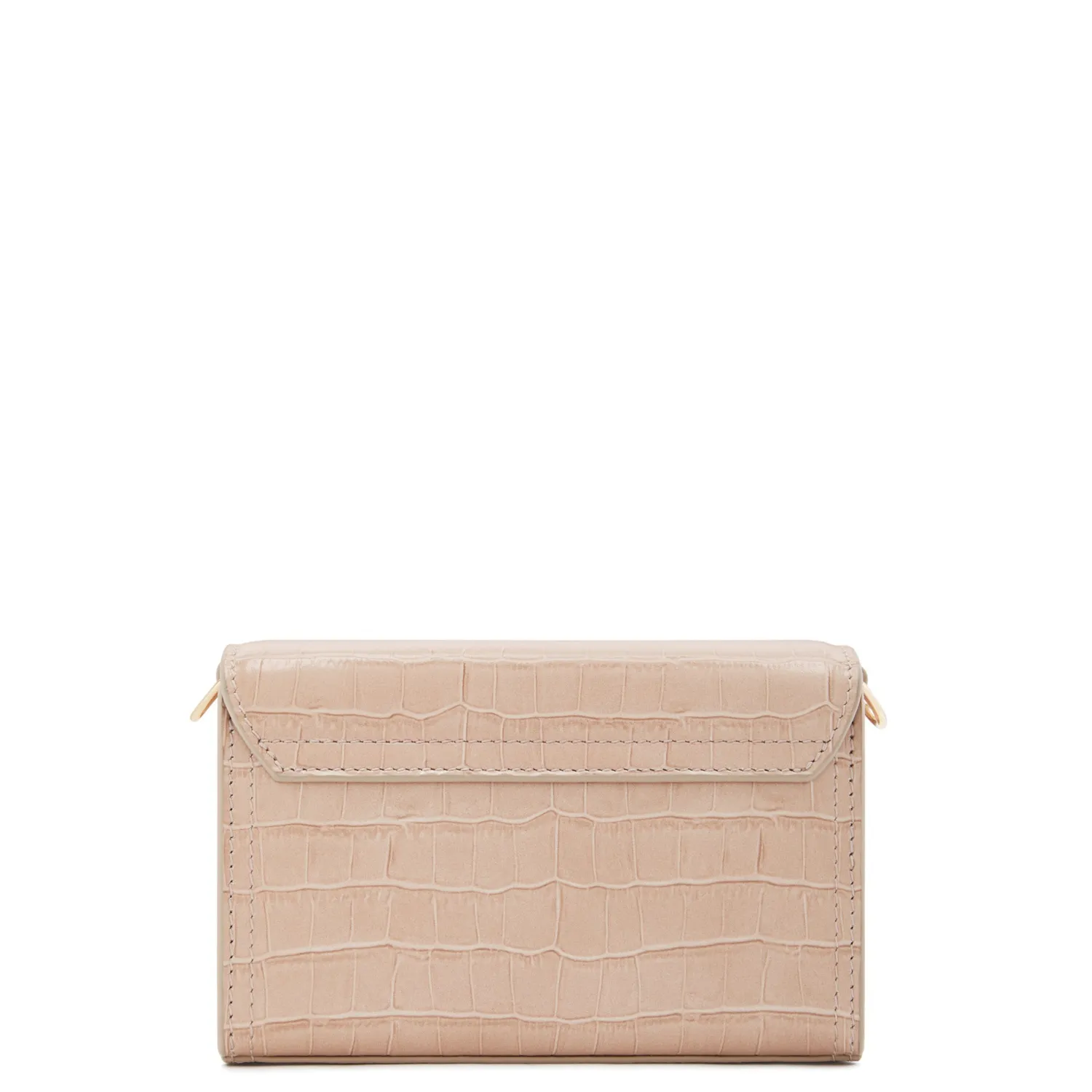 Store Femme Forte Kim croco beige leren crossbody tas van kalfsleer Crossbody Tassen