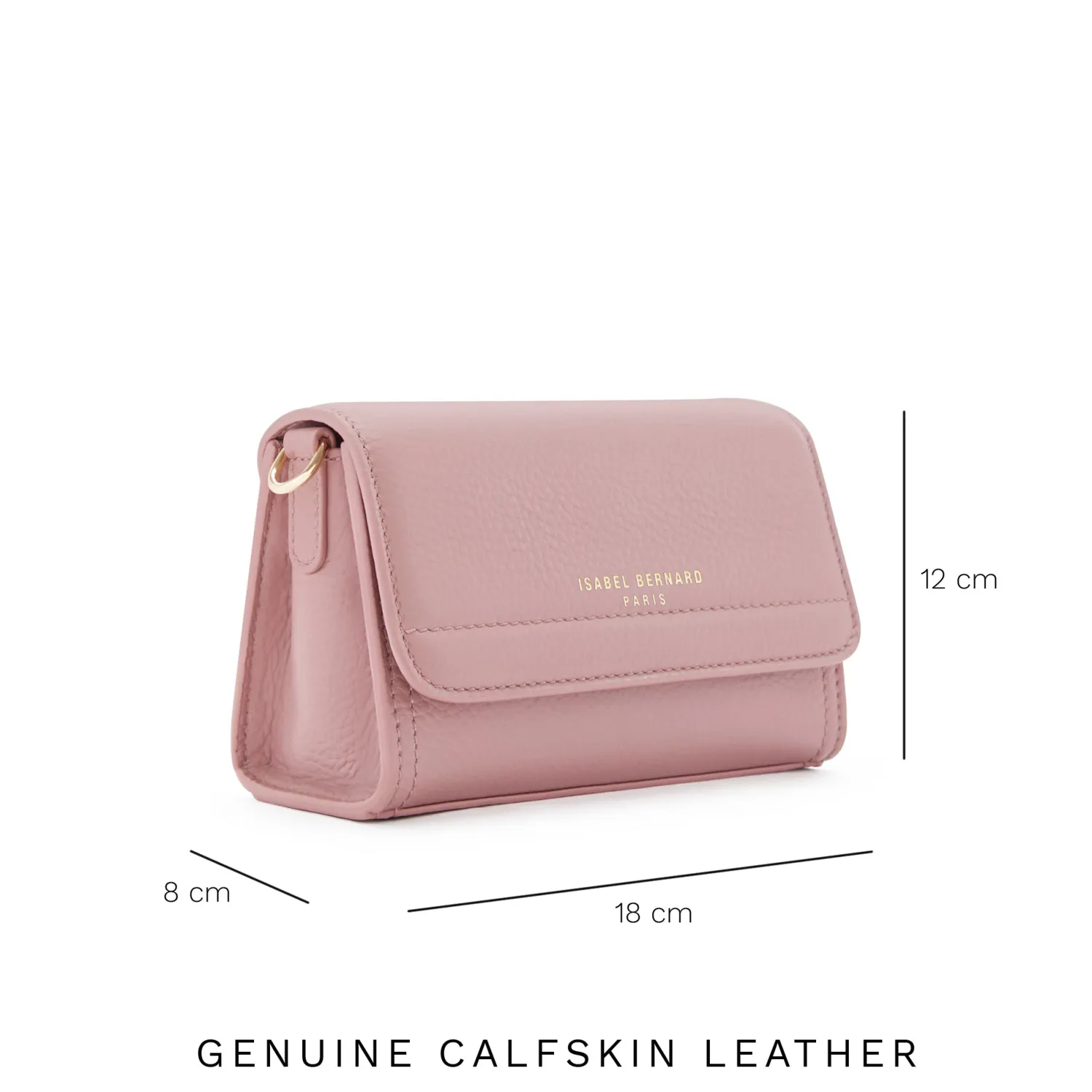 Shop Femme Forte Kim roze leren crossbody tas van kalfsleer Crossbody Tassen