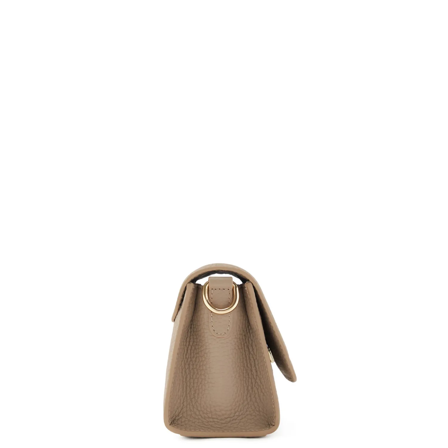 Hot Femme Forte Kim taupe leren crossbody tas van kalfsleer Schoudertassen | Crossbody Tassen