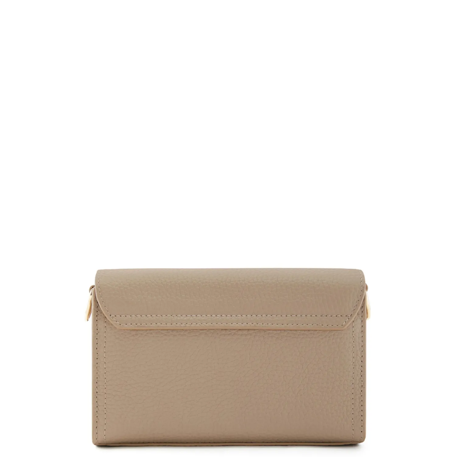 Hot Femme Forte Kim taupe leren crossbody tas van kalfsleer Schoudertassen | Crossbody Tassen
