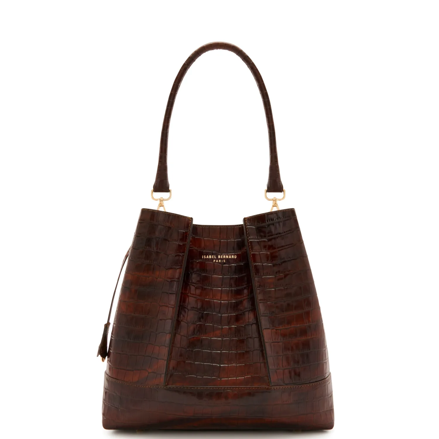 Cheap Femme Forte Macie croco bruine leren handtas van kalfsleer Handtassen | Schoudertassen