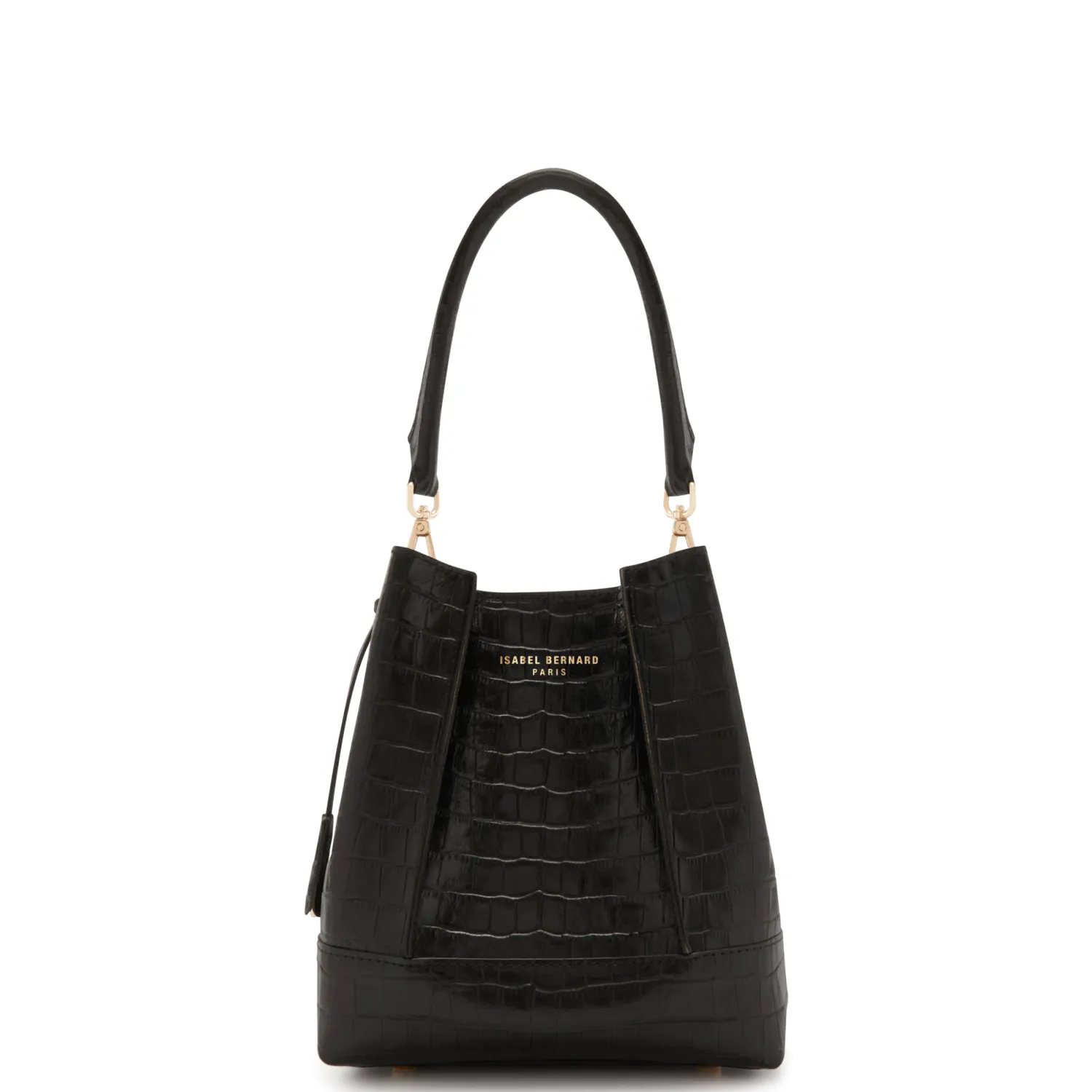 Cheap Femme Forte Minette croco zwarte leren handtas van kalfsleer Schoudertassen | Handtassen