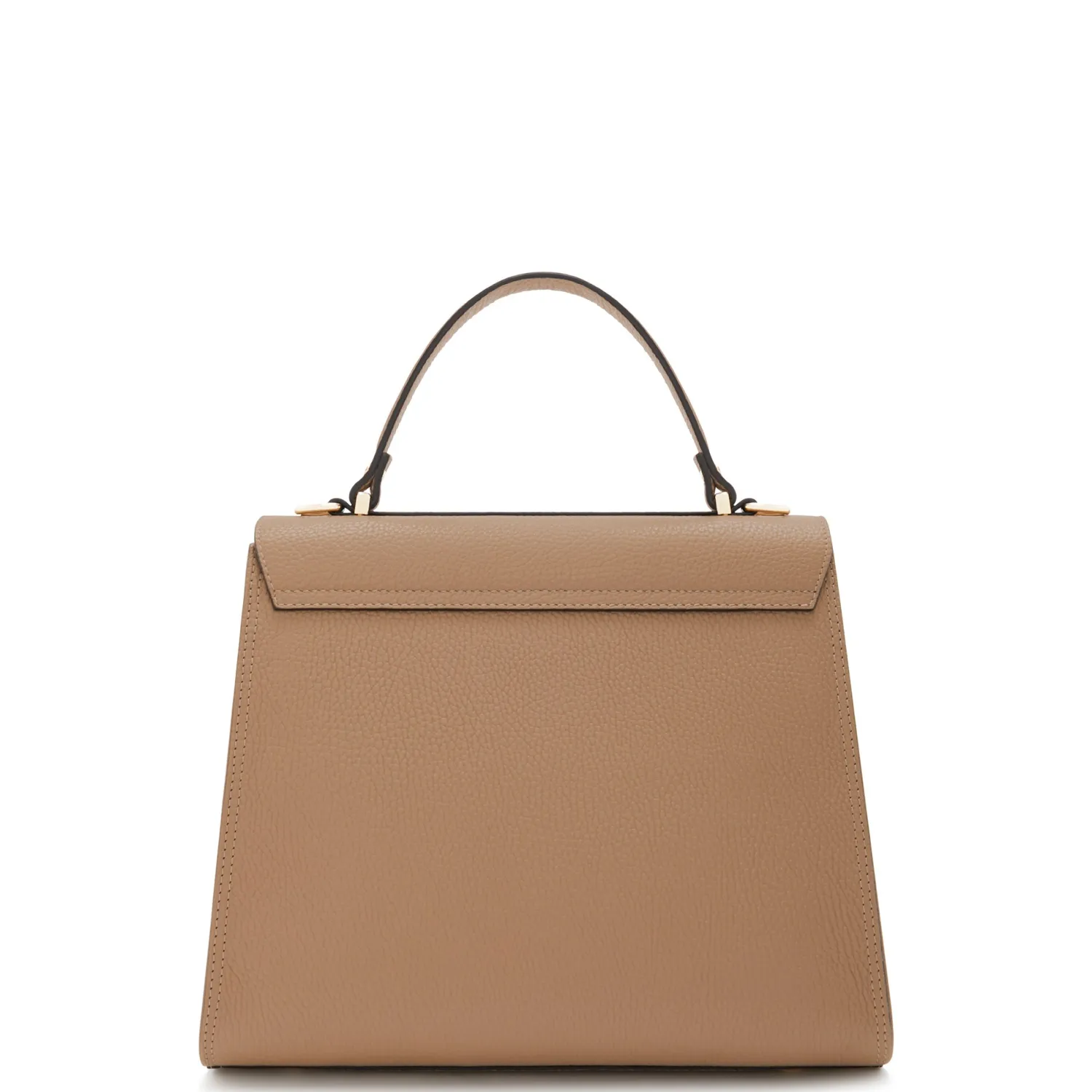 Cheap Femme Forte Simone Midi beige leren handtas van kalfsleer Handtassen