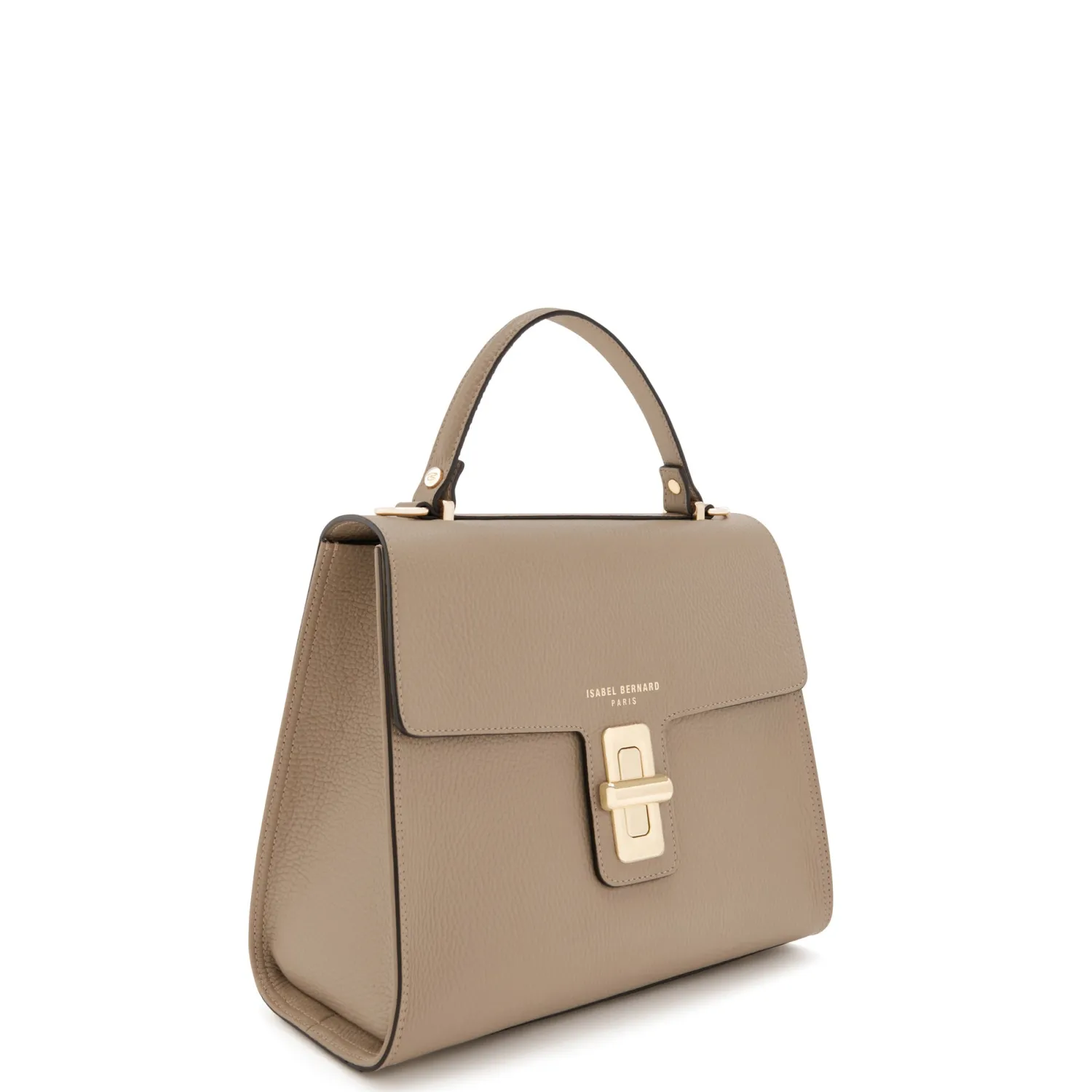 Cheap Femme Forte Simone Midi taupe leren handtas van kalfsleer Handtassen