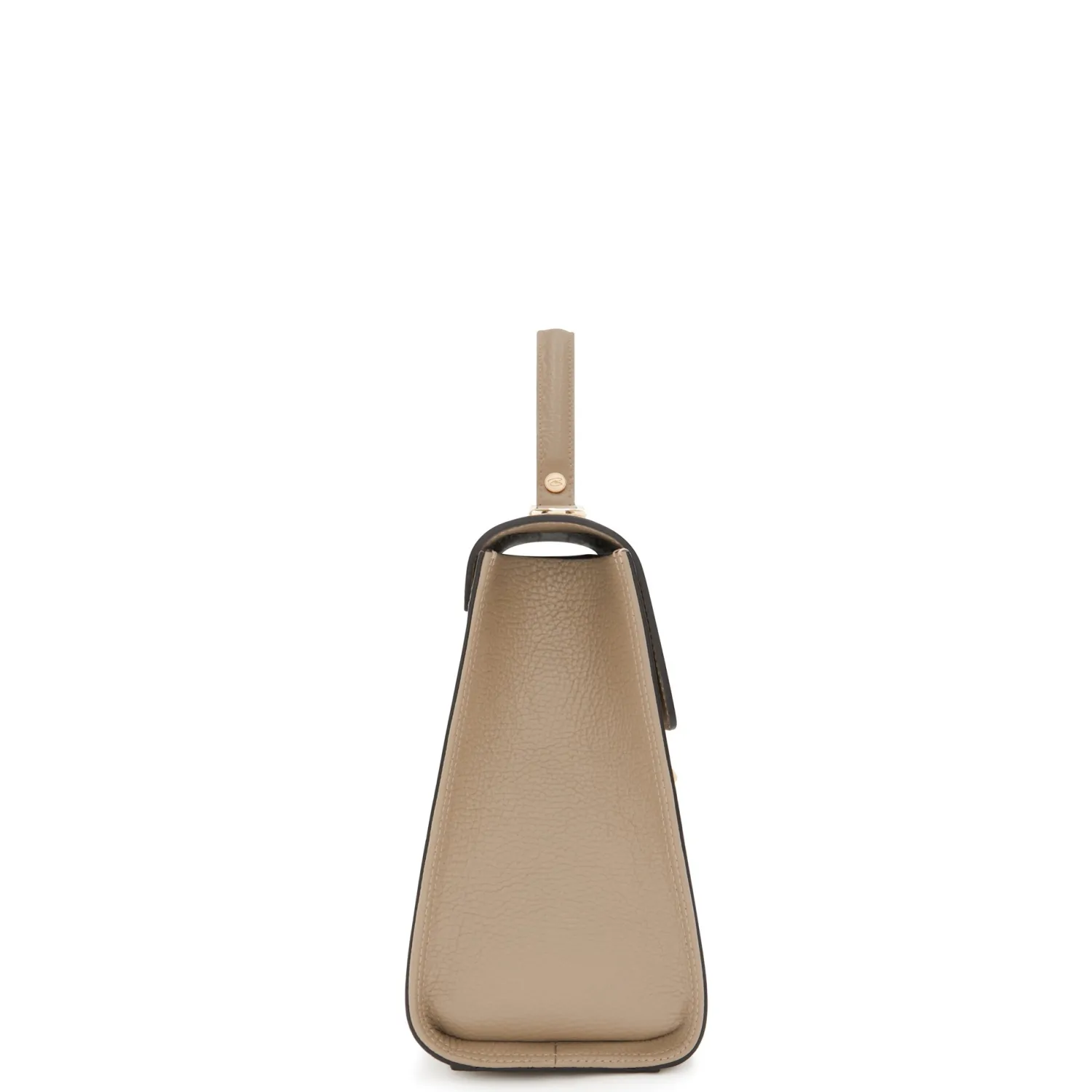 Cheap Femme Forte Simone Midi taupe leren handtas van kalfsleer Handtassen