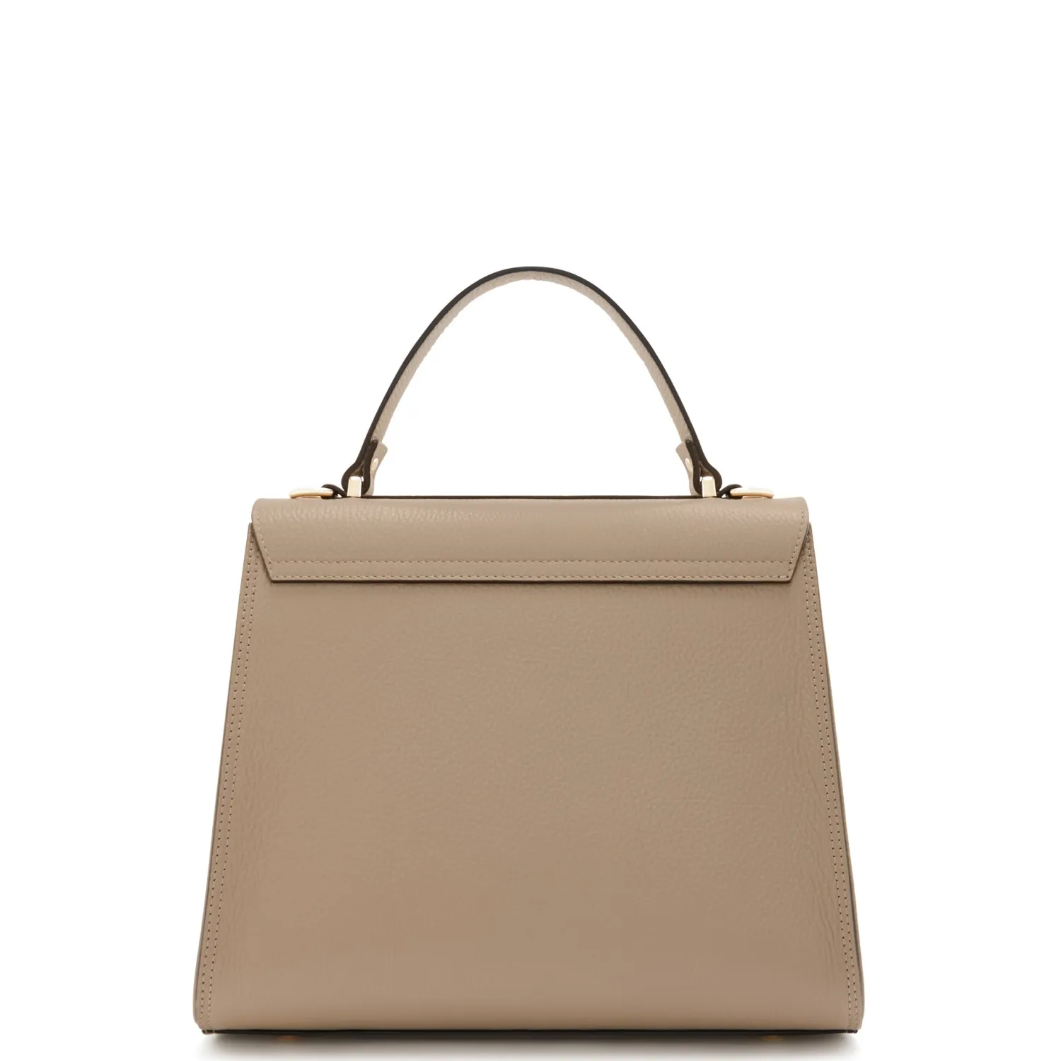 Cheap Femme Forte Simone Midi taupe leren handtas van kalfsleer Handtassen