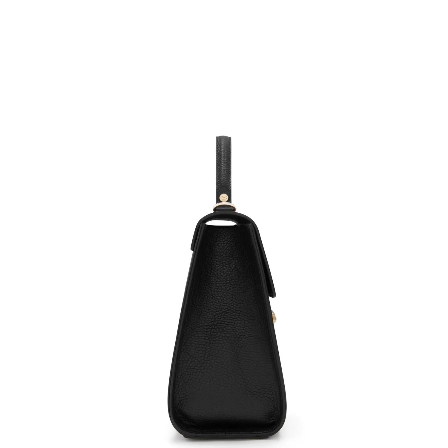 Clearance Femme Forte Simone Midi zwarte leren handtas van kalfsleer Handtassen