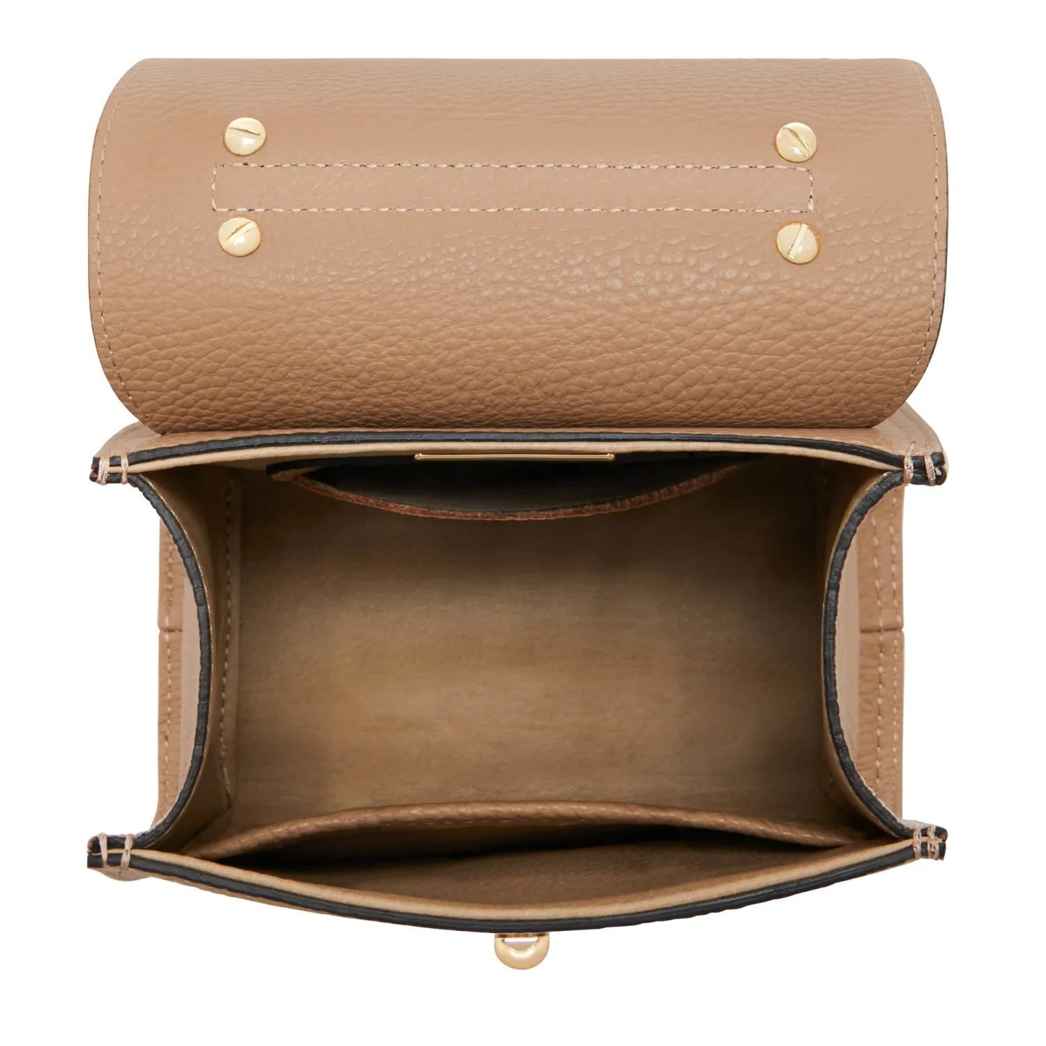 New Femme Forte Simone Mini beige leren handtas van kalfsleer Handtassen