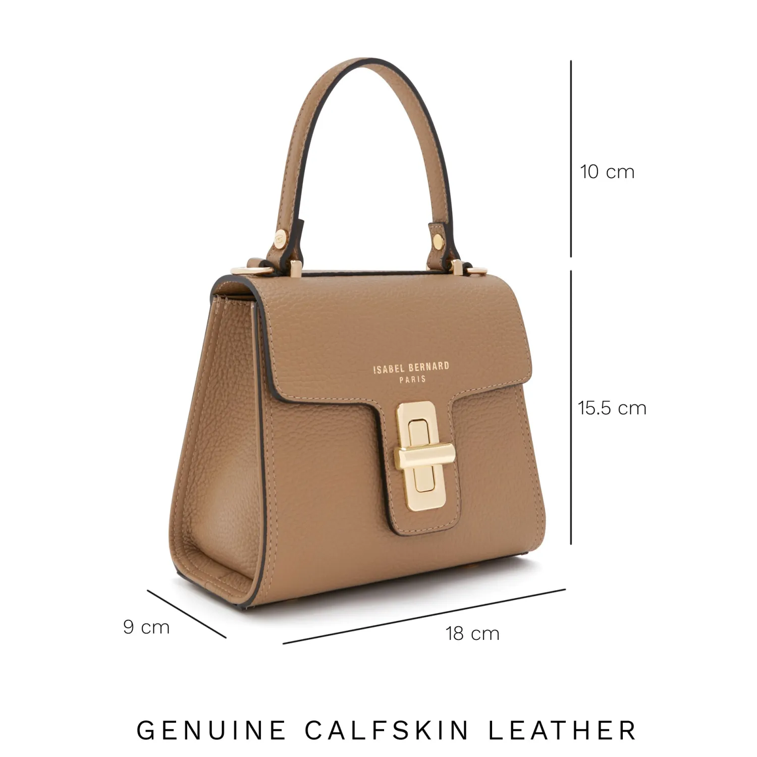 New Femme Forte Simone Mini beige leren handtas van kalfsleer Handtassen