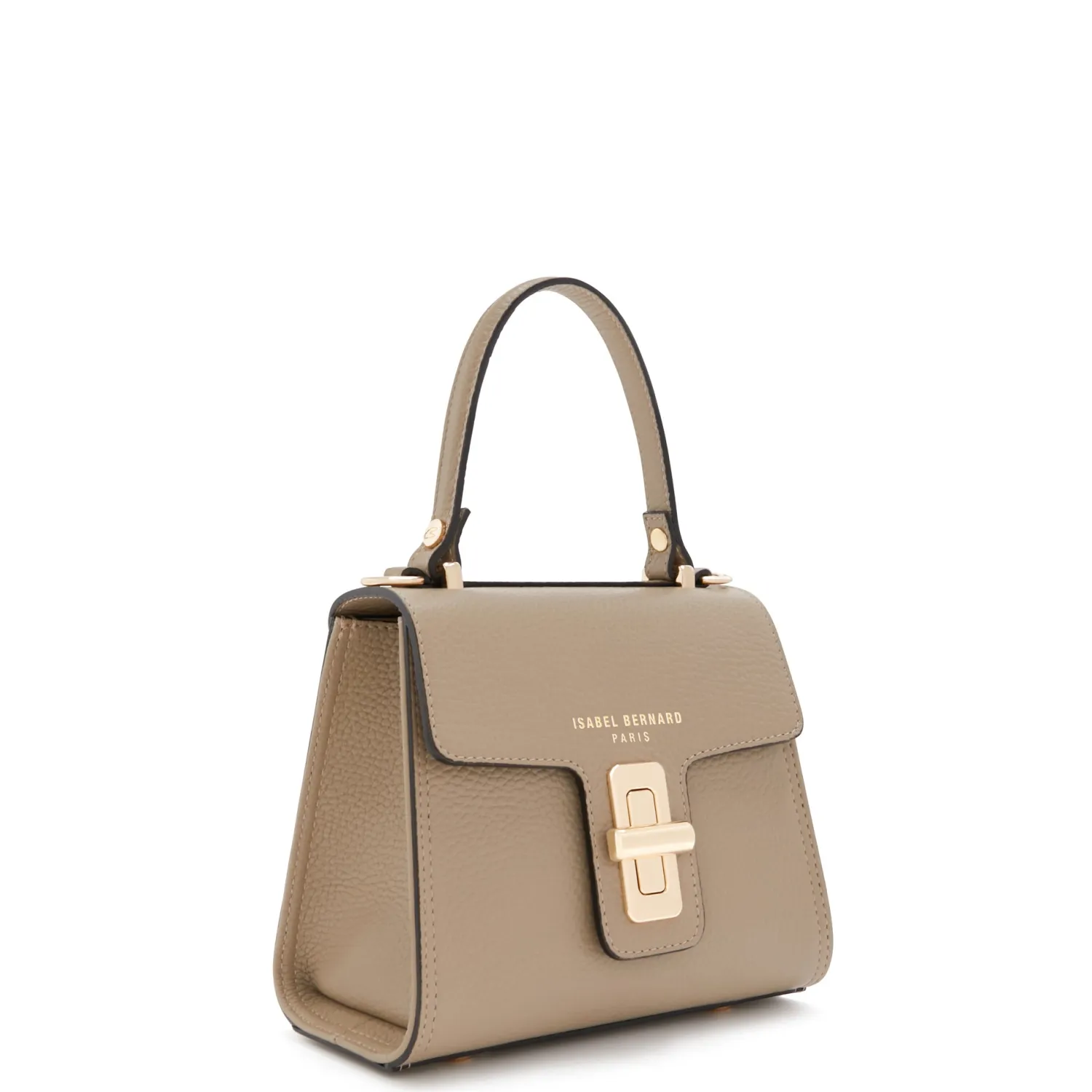 Shop Femme Forte Simone Mini taupe leren handtas van kalfsleer Handtassen