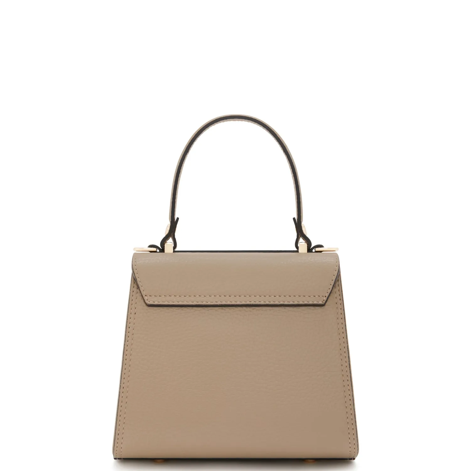 Shop Femme Forte Simone Mini taupe leren handtas van kalfsleer Handtassen
