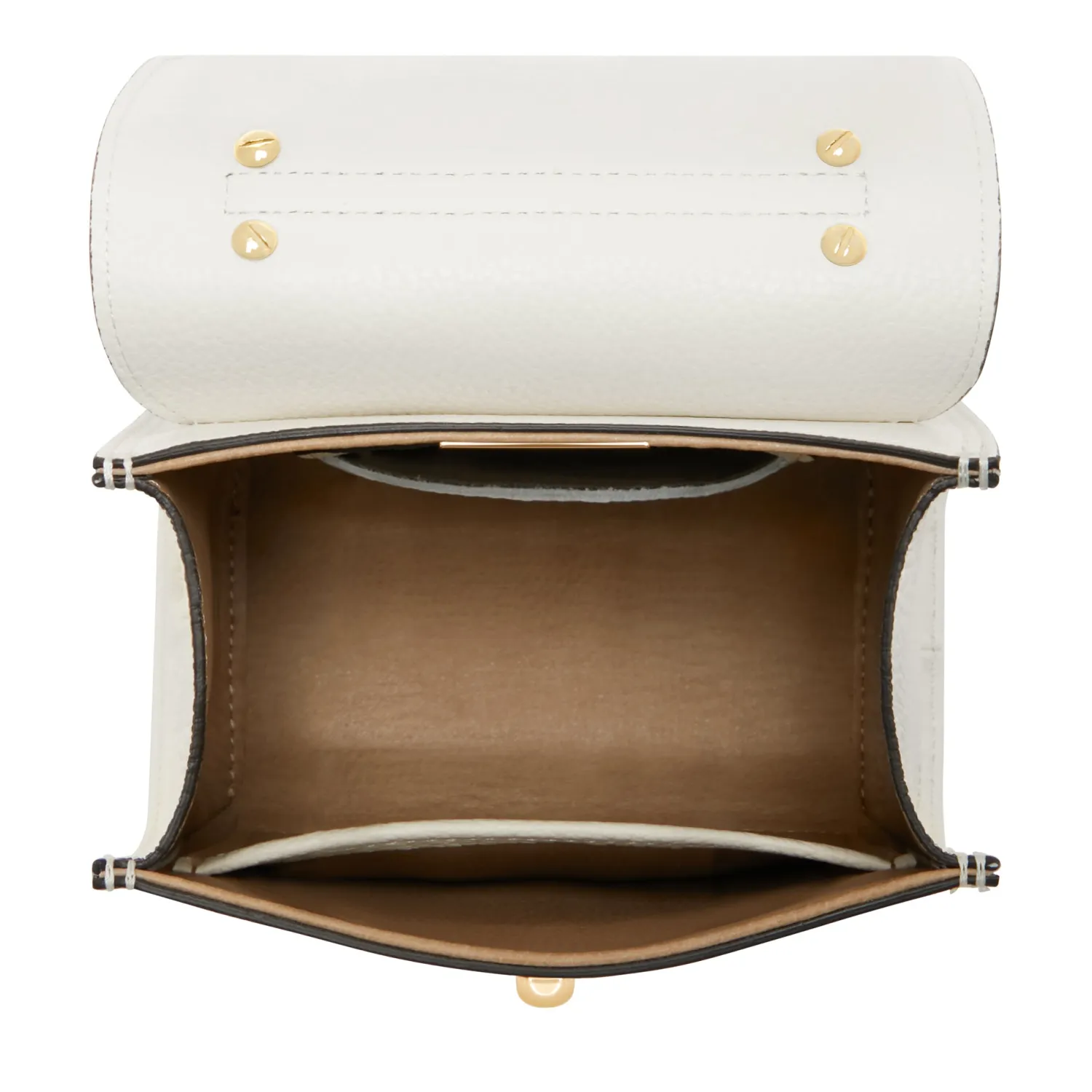 Fashion Femme Forte Simone Mini witte leren handtas van kalfsleer Handtassen