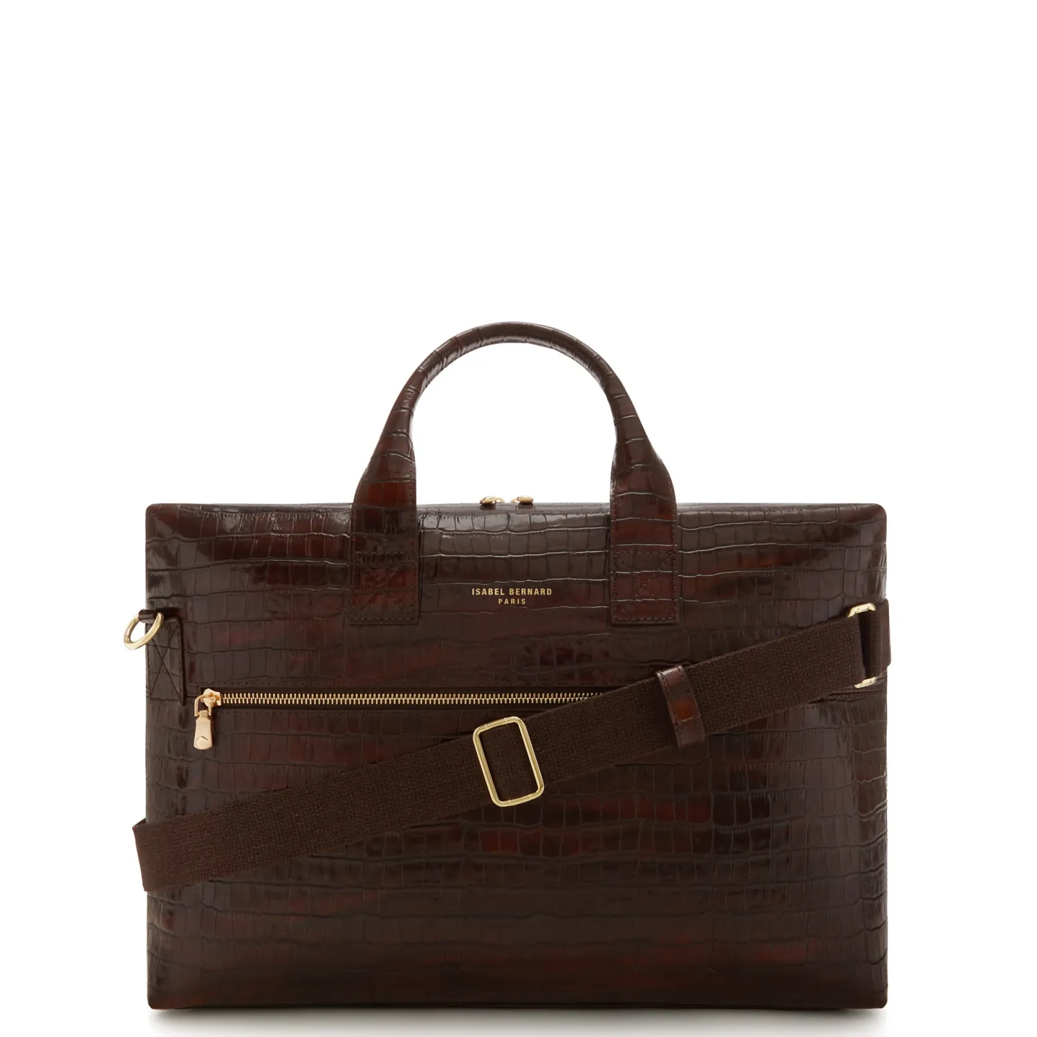 Cheap Honoré Anique croco bruine leren handtas van kalfsleer met 16.4 inch laptopvak Laptoptassen | Schoudertassen