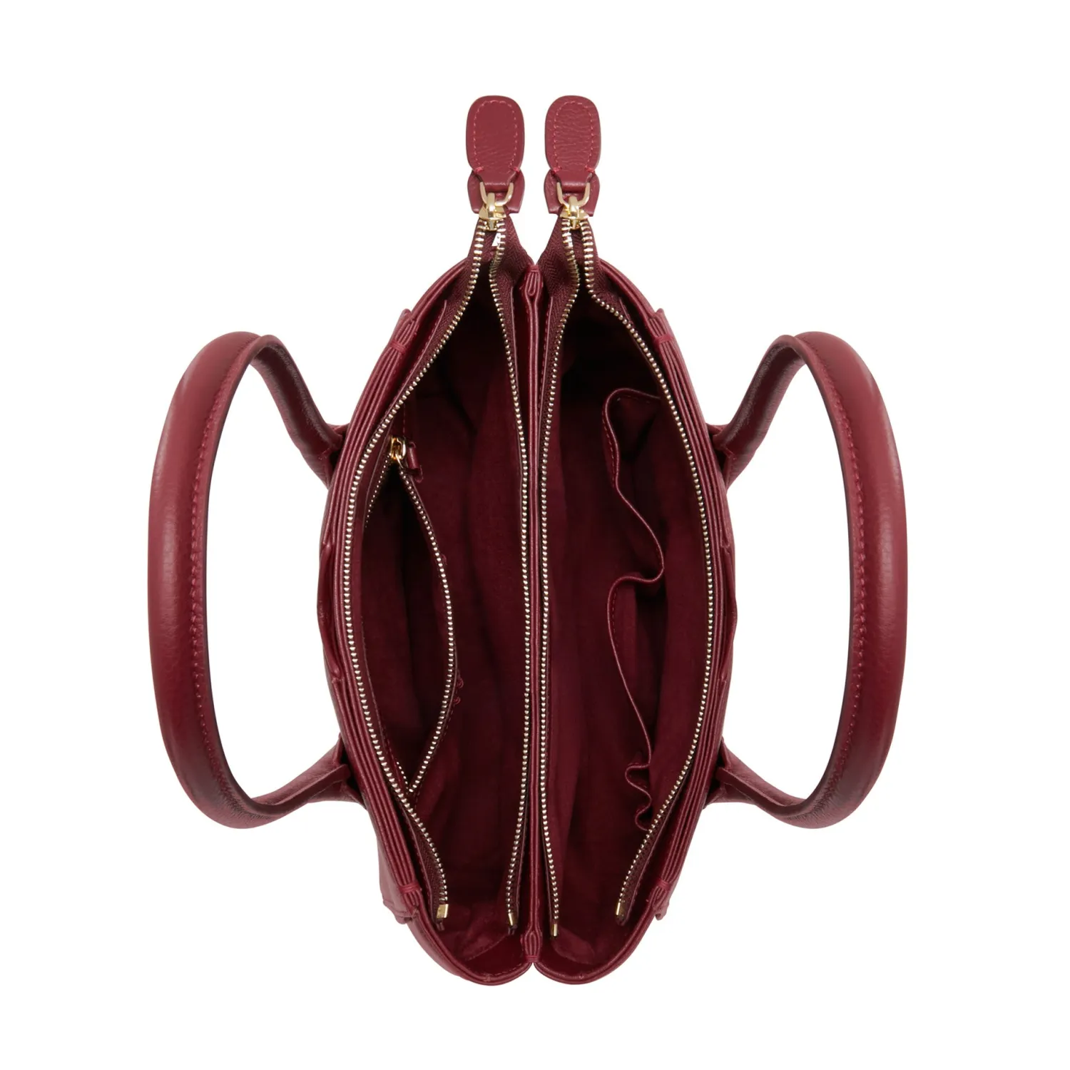 Flash Sale Honoré Cloe Midi bordeaux leren handtas van kalfsleer Handtassen