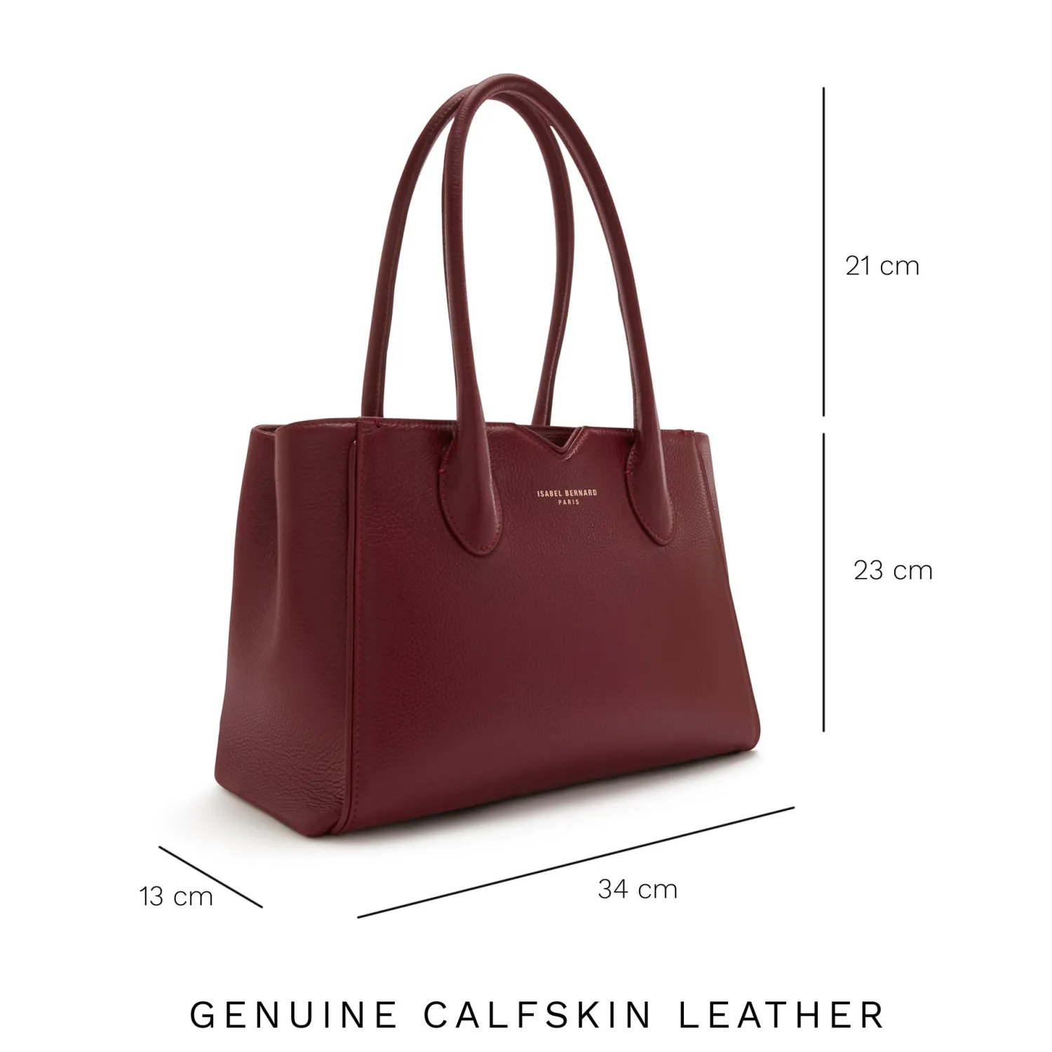 Flash Sale Honoré Cloe Midi bordeaux leren handtas van kalfsleer Handtassen
