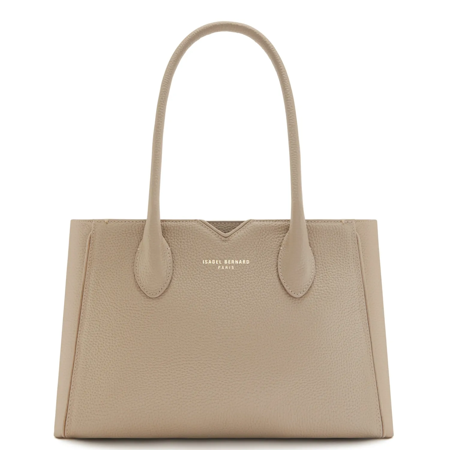 Discount Honoré Cloe Midi taupe leren handtas van kalfsleer Handtassen