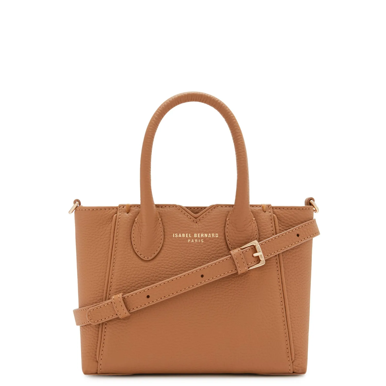 Shop Honoré Cloe Mini camel leren handtas van kalfsleer Handtassen