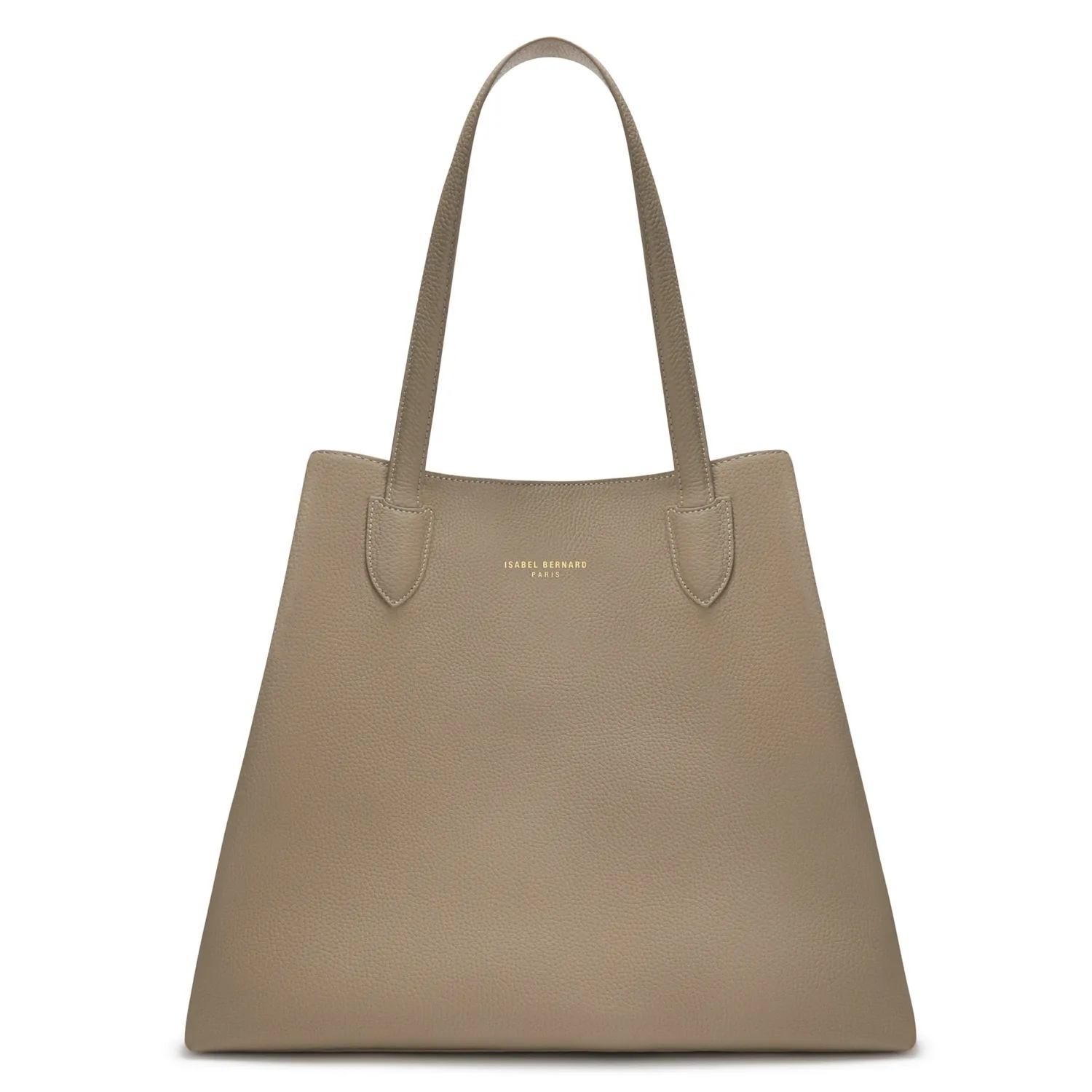 Clearance Honoré Francine taupe leren shopper van kalfsleer Shoppers | Schoudertassen