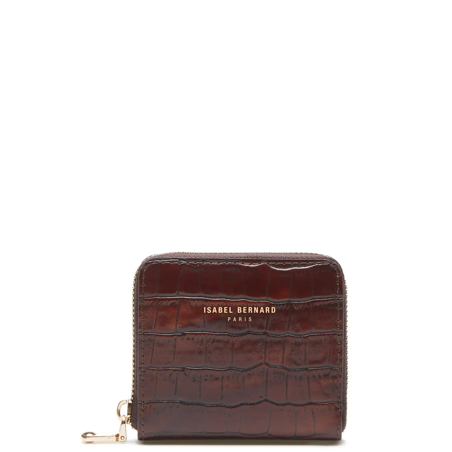 Fashion Honoré Jules croco bruine leren ritsportemonnee van kalfsleer Portemonnees