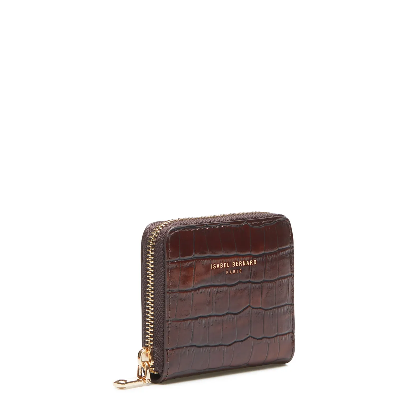Fashion Honoré Jules croco bruine leren ritsportemonnee van kalfsleer Portemonnees
