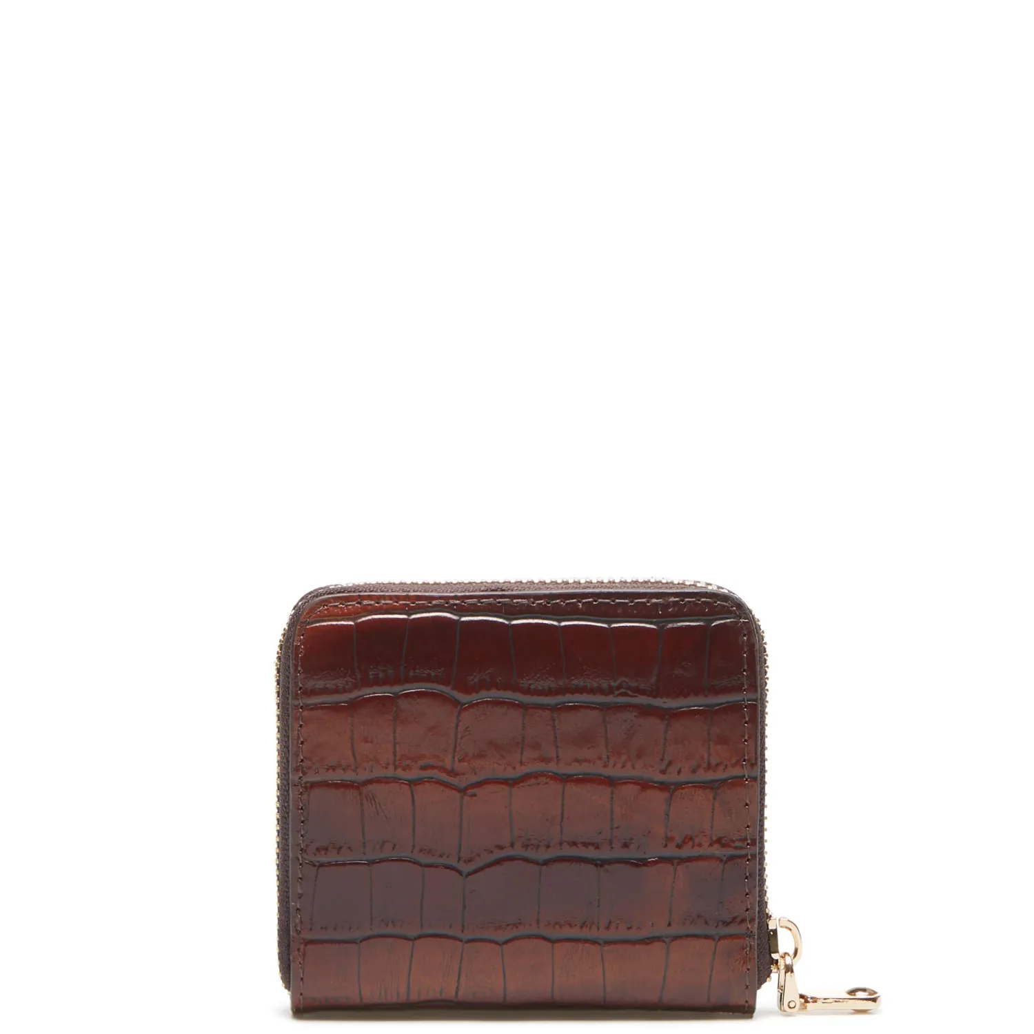 Fashion Honoré Jules croco bruine leren ritsportemonnee van kalfsleer Portemonnees
