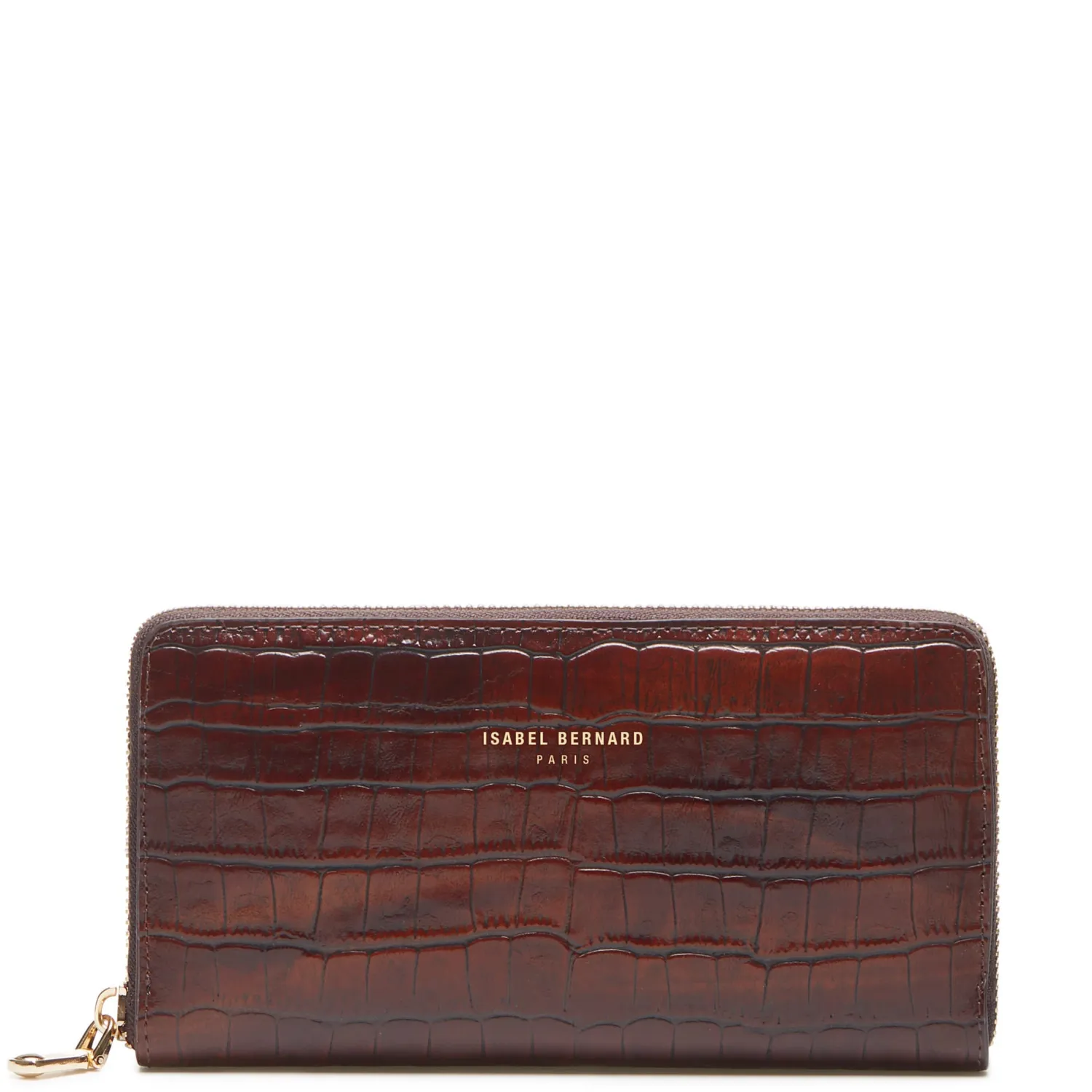 Discount Honoré Léa croco bruine leren ritsportemonnee van kalfsleer Portemonnees