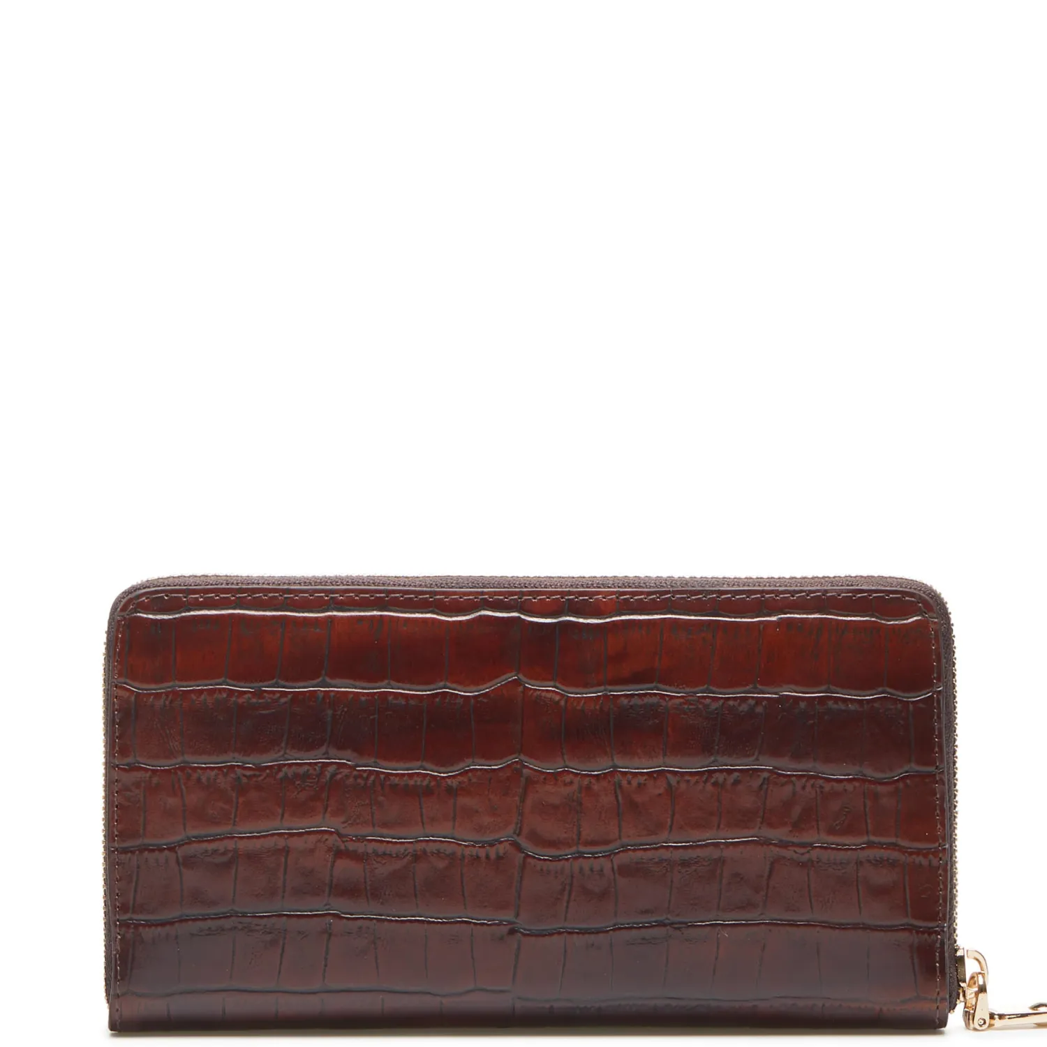 Discount Honoré Léa croco bruine leren ritsportemonnee van kalfsleer Portemonnees