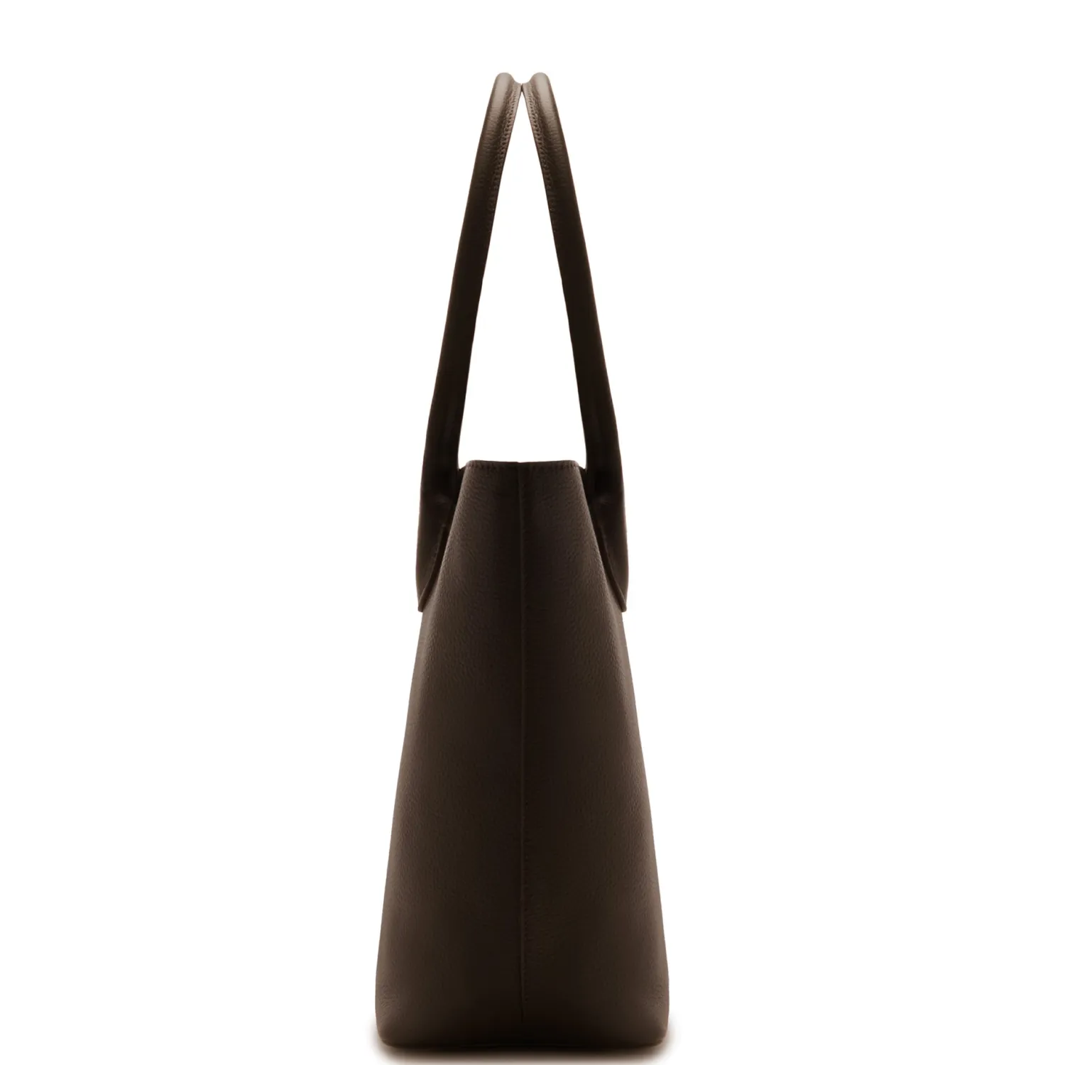 New Honoré Lysanne bruine leren shopper van kalfsleer Shoppers | Schoudertassen